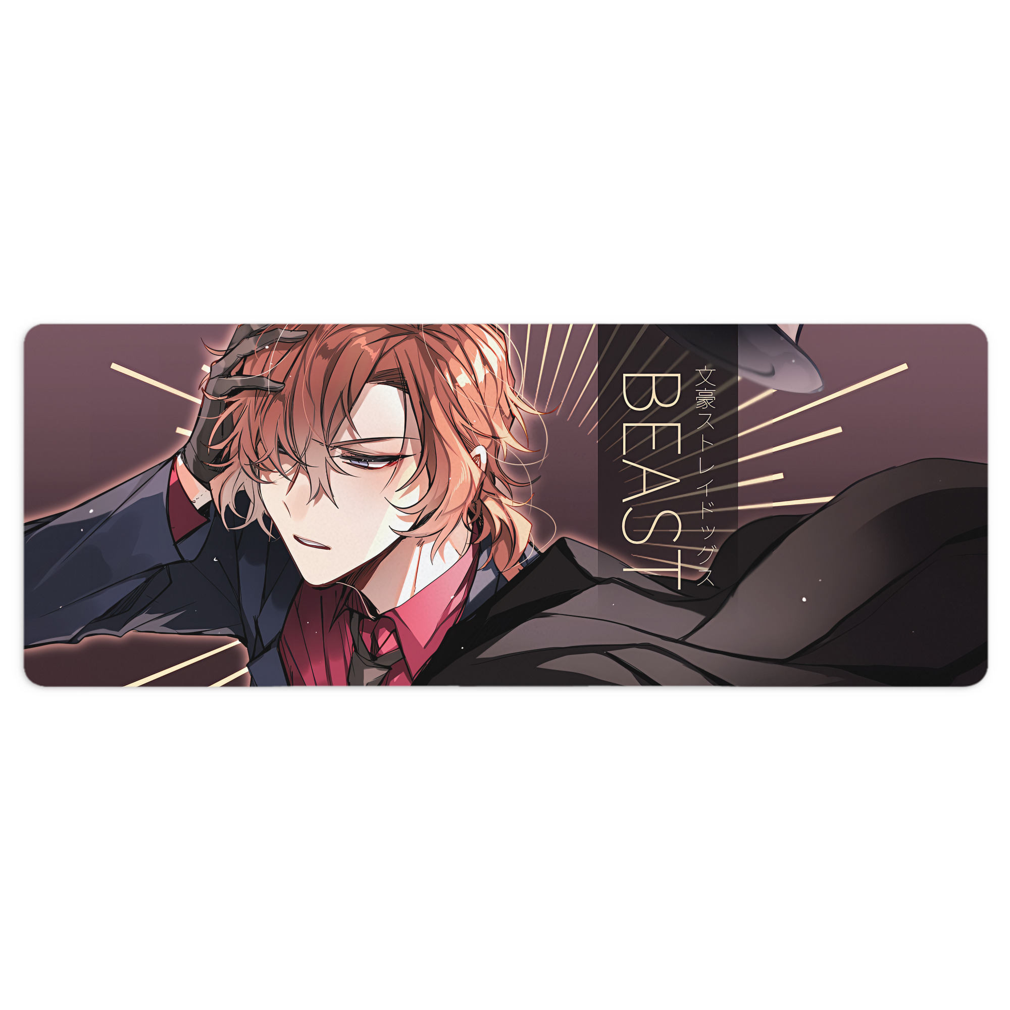 （画像用） 文豪ストレイドッグス Bungo Stray Dogs ステッチ加工 大判デスクマット／滑り止めマウスパッド
