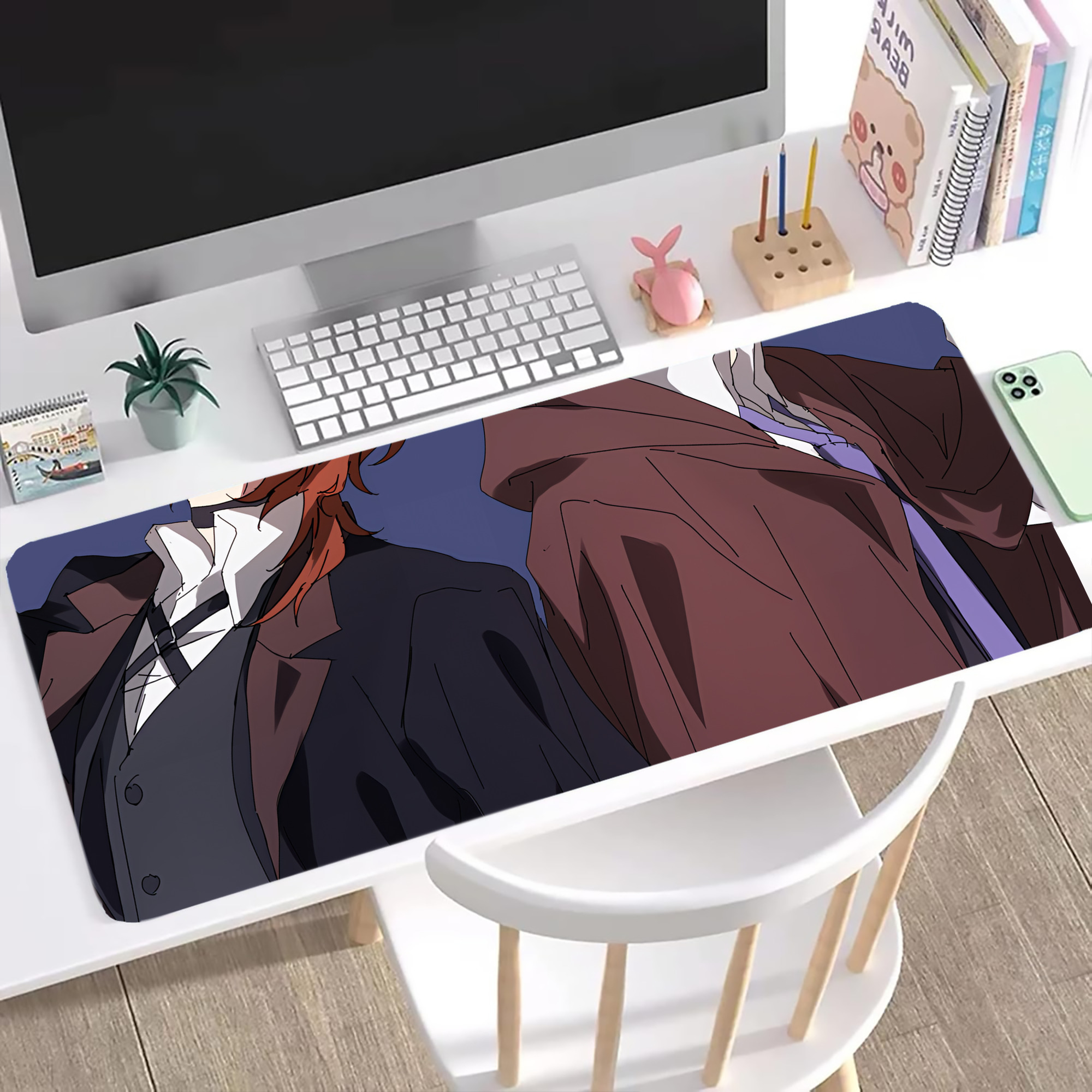 （画像用） 文豪ストレイドッグス Bungo Stray Dogs ステッチ加工 大判デスクマット／滑り止めマウスパッド