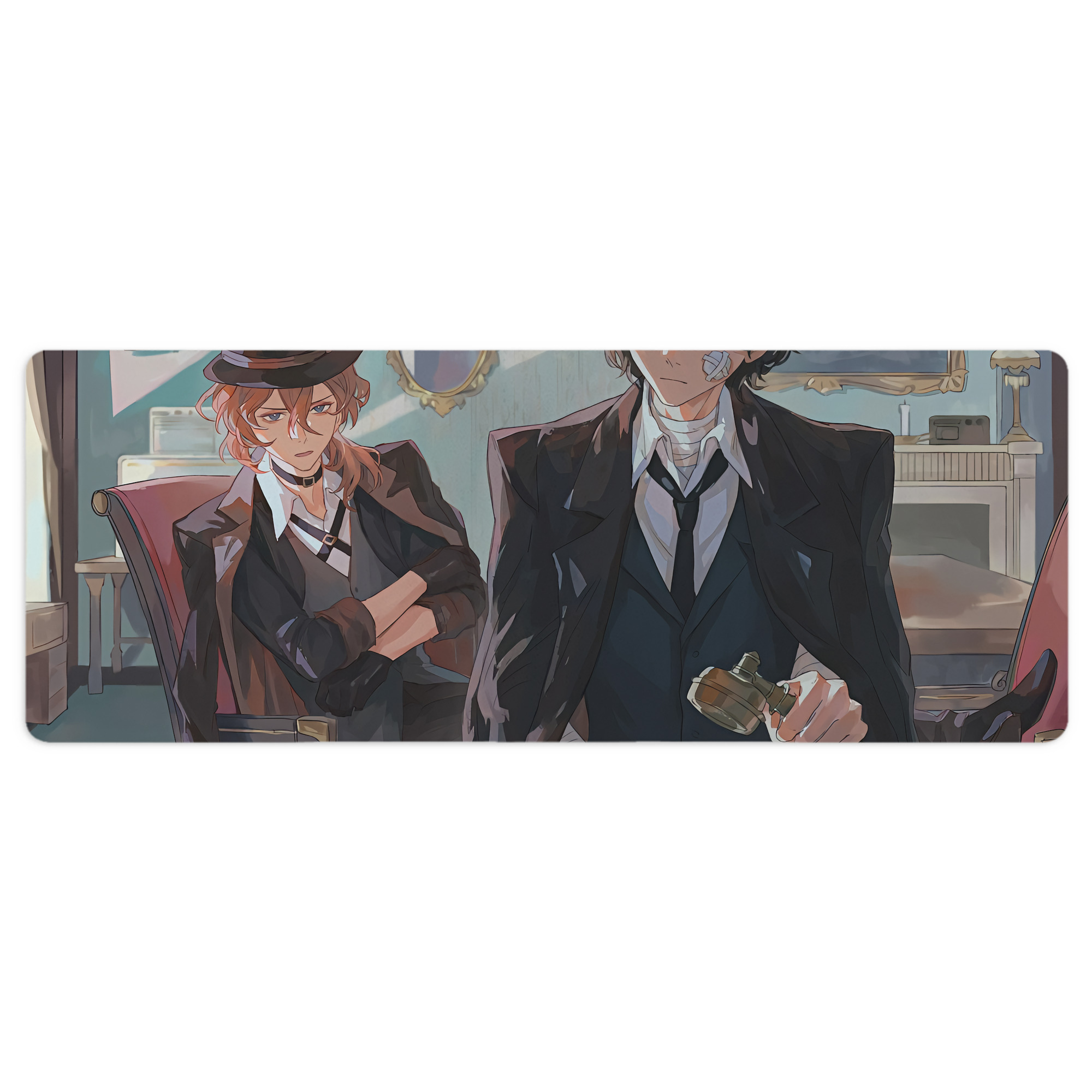 （画像用） 文豪ストレイドッグス Bungo Stray Dogs ステッチ加工 大判デスクマット／滑り止めマウスパッド