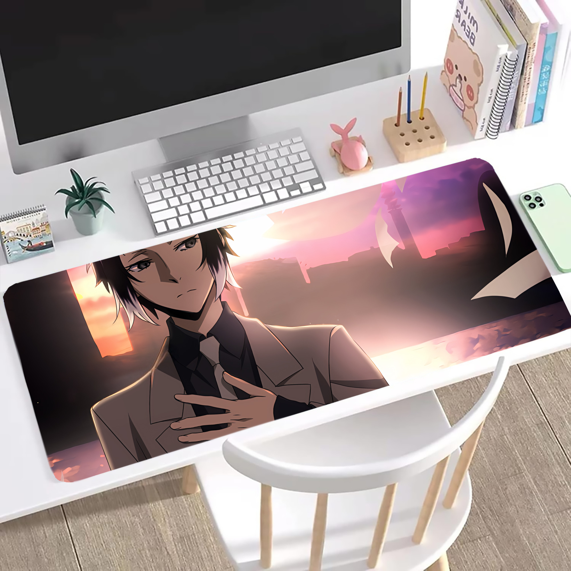 （画像用） 文豪ストレイドッグス Bungo Stray Dogs ステッチ加工 大判デスクマット／滑り止めマウスパッド