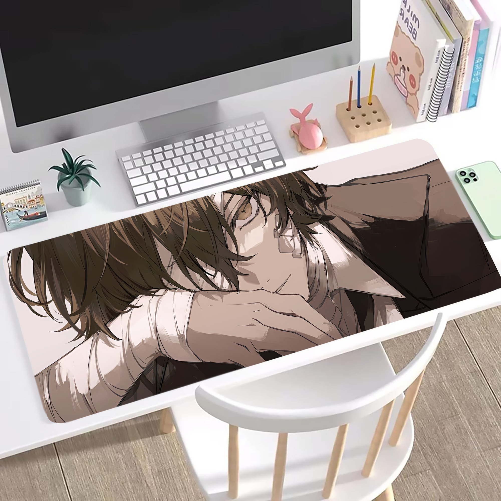 （画像用） 文豪ストレイドッグス Bungo Stray Dogs ステッチ加工 大判デスクマット／滑り止めマウスパッド