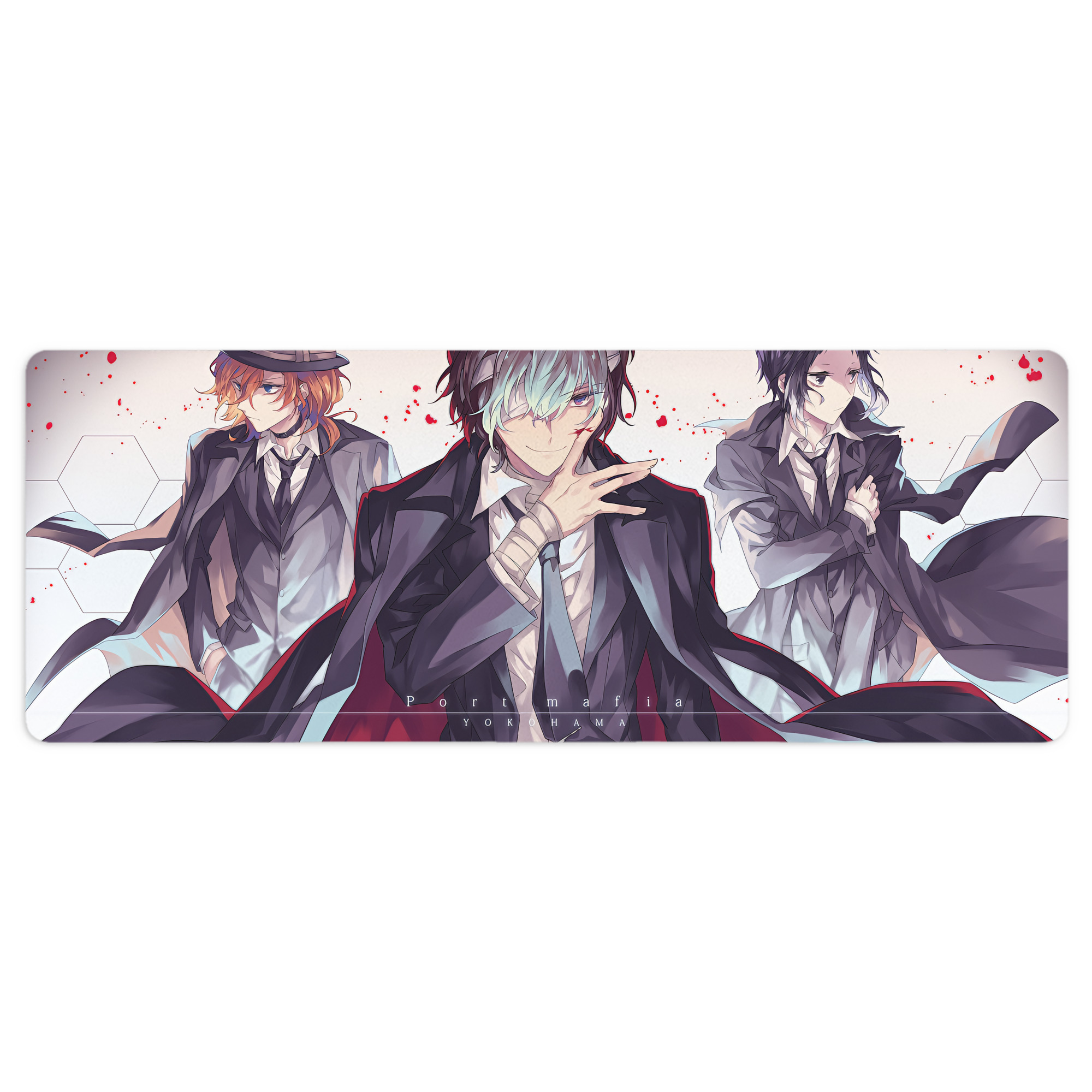 （画像用） 文豪ストレイドッグス Bungo Stray Dogs ステッチ加工 大判デスクマット／滑り止めマウスパッド