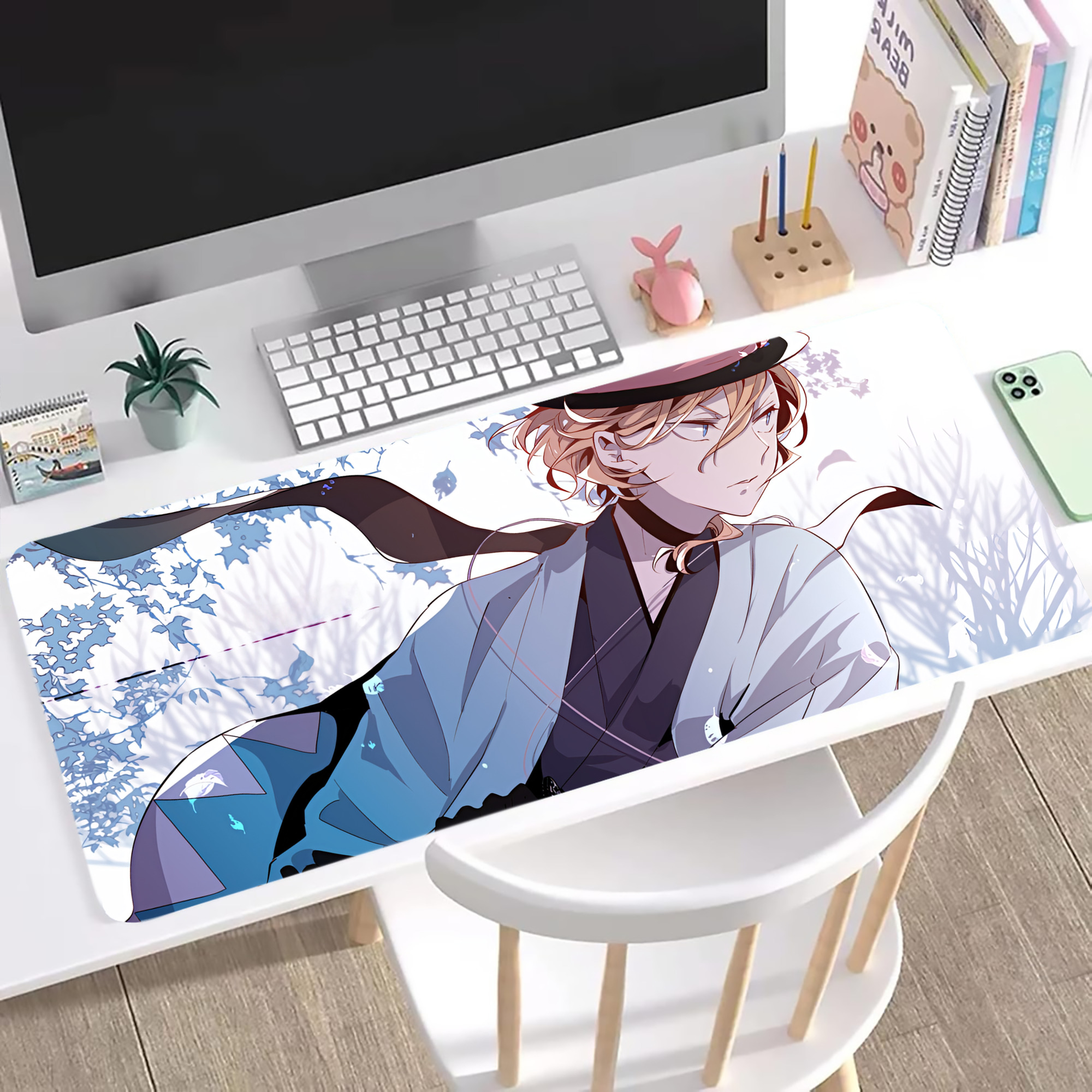 （画像用） 文豪ストレイドッグス Bungo Stray Dogs ステッチ加工 大判デスクマット／滑り止めマウスパッド