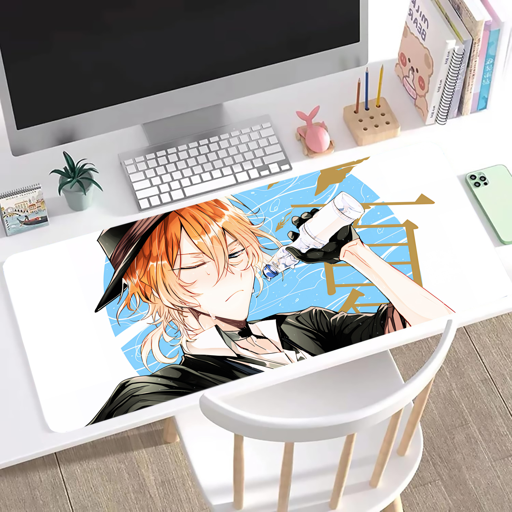 （画像用） 文豪ストレイドッグス Bungo Stray Dogs ステッチ加工 大判デスクマット／滑り止めマウスパッド