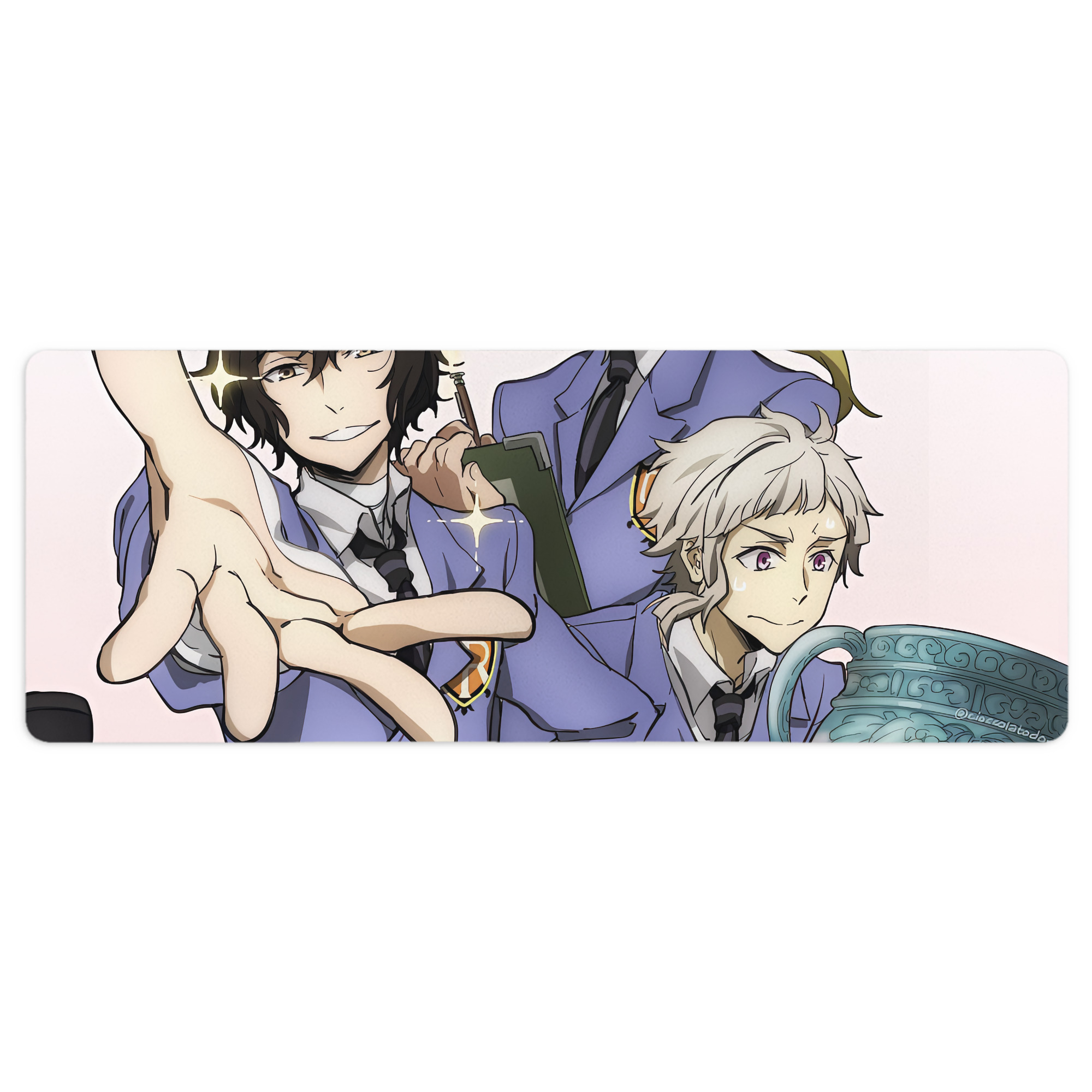 （画像用） 文豪ストレイドッグス Bungo Stray Dogs ステッチ加工 大判デスクマット／滑り止めマウスパッド