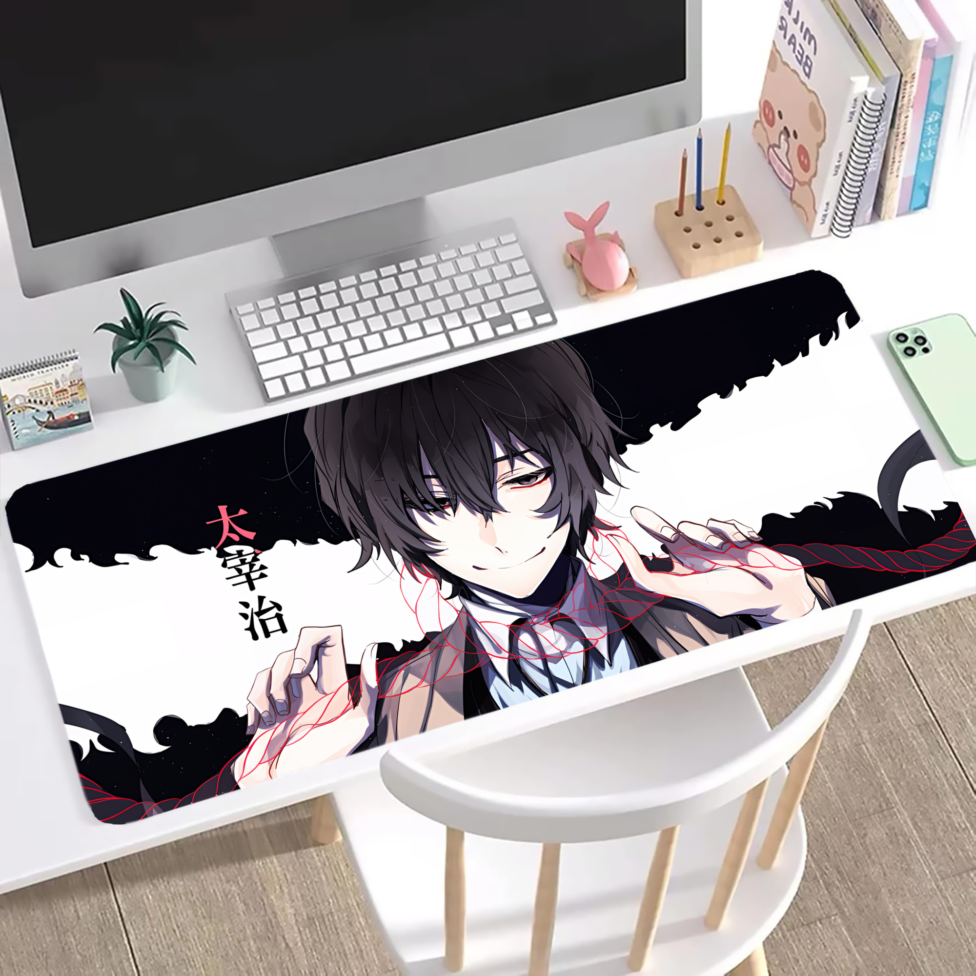 （画像用） 文豪ストレイドッグス Bungo Stray Dogs ステッチ加工 大判デスクマット／滑り止めマウスパッド