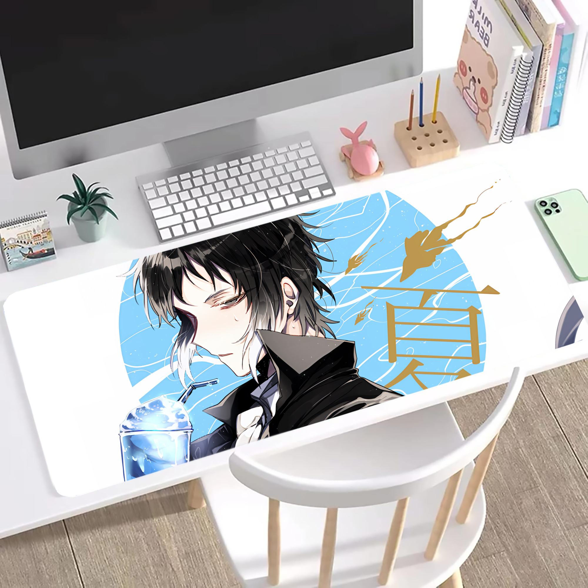 （画像用） 文豪ストレイドッグス Bungo Stray Dogs ステッチ加工 大判デスクマット／滑り止めマウスパッド