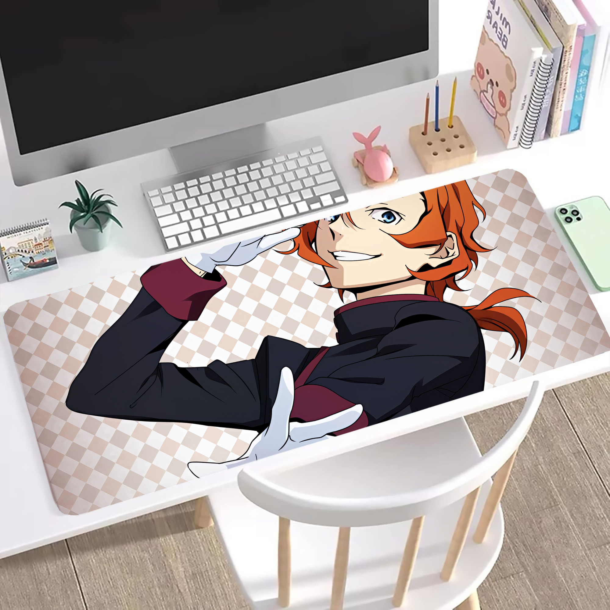 （画像用） 文豪ストレイドッグス Bungo Stray Dogs ステッチ加工 大判デスクマット／滑り止めマウスパッド
