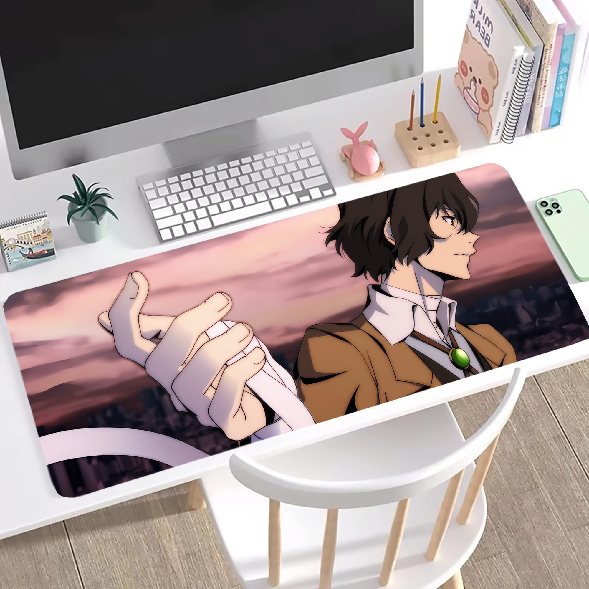 （画像用） 文豪ストレイドッグス Bungo Stray Dogs ステッチ加工 大判デスクマット／滑り止めマウスパッド