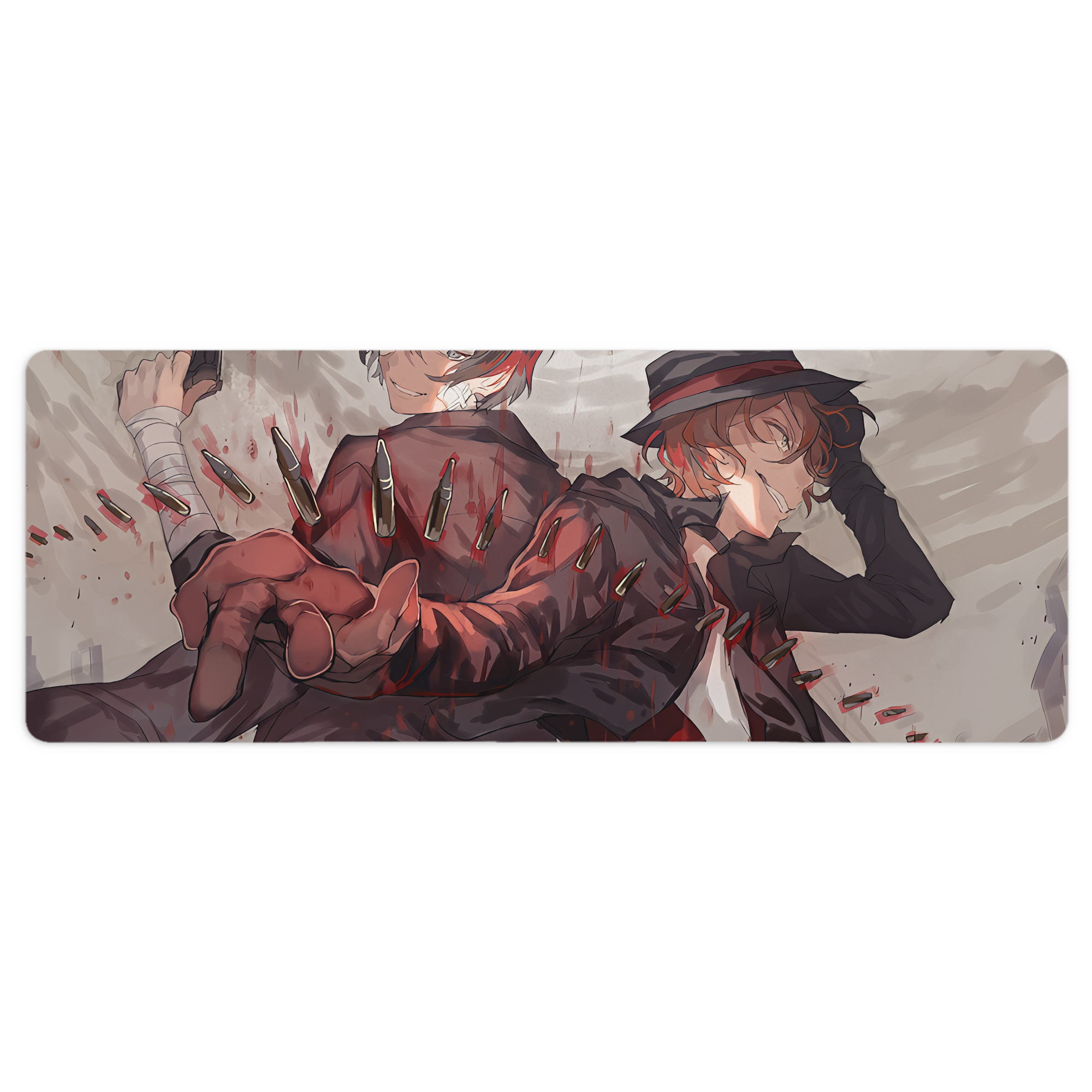 （画像用） 文豪ストレイドッグス Bungo Stray Dogs ステッチ加工 大判デスクマット／滑り止めマウスパッド