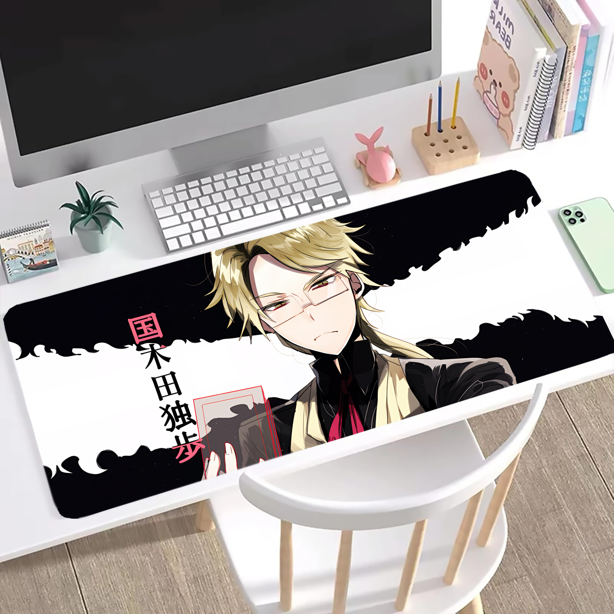 （画像用） 文豪ストレイドッグス Bungo Stray Dogs ステッチ加工 大判デスクマット／滑り止めマウスパッド