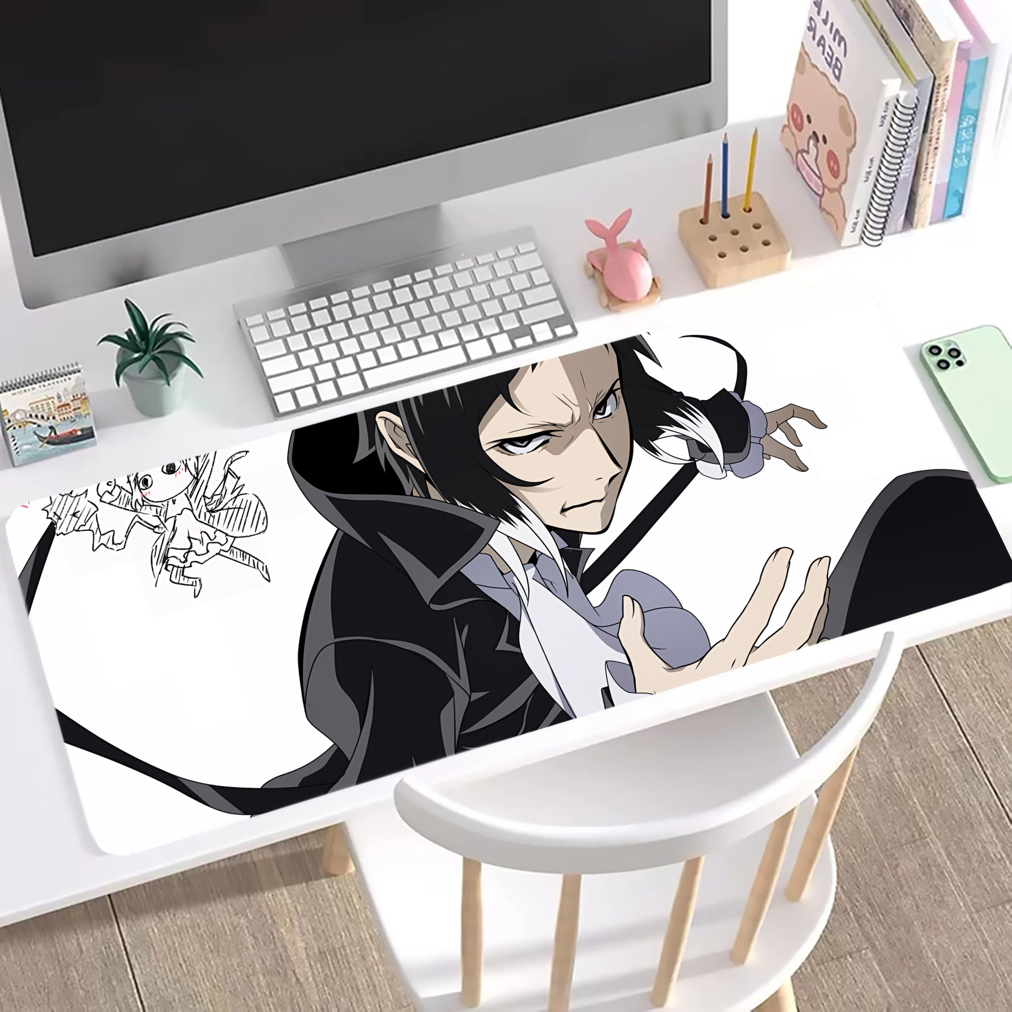 （画像用） 文豪ストレイドッグス Bungo Stray Dogs ステッチ加工 大判デスクマット／滑り止めマウスパッド