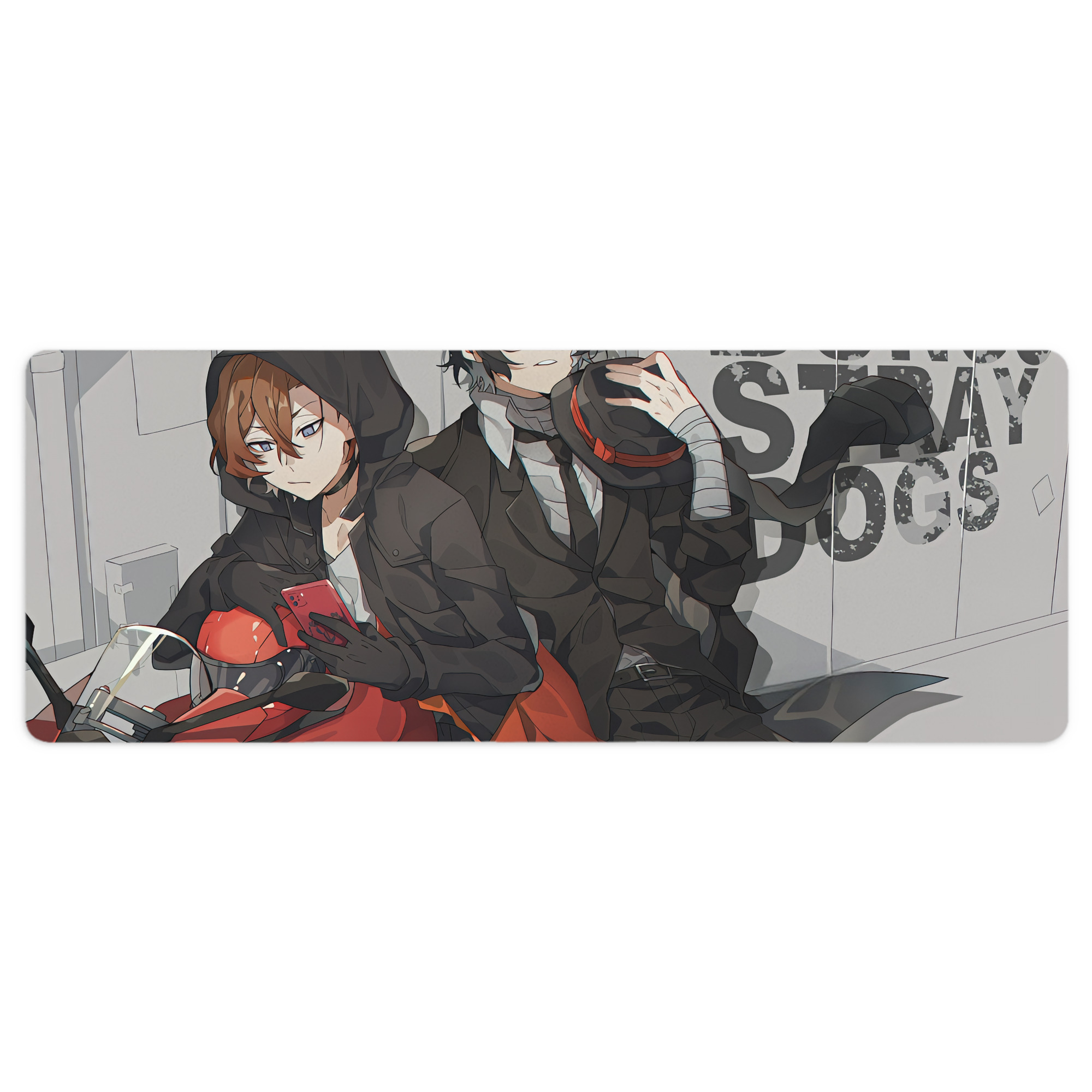 （画像用） 文豪ストレイドッグス Bungo Stray Dogs ステッチ加工 大判デスクマット／滑り止めマウスパッド