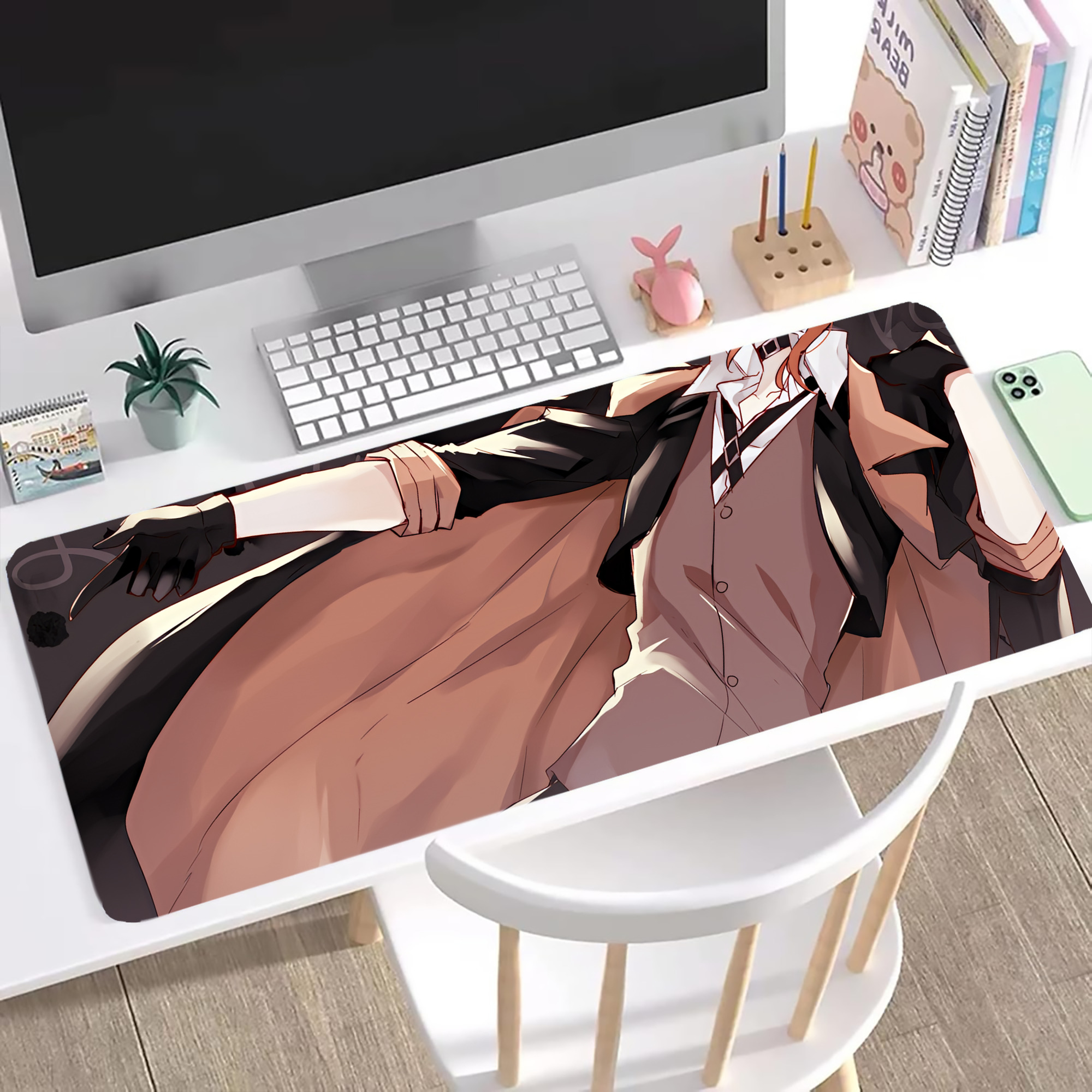 （画像用） 文豪ストレイドッグス Bungo Stray Dogs ステッチ加工 大判デスクマット／滑り止めマウスパッド