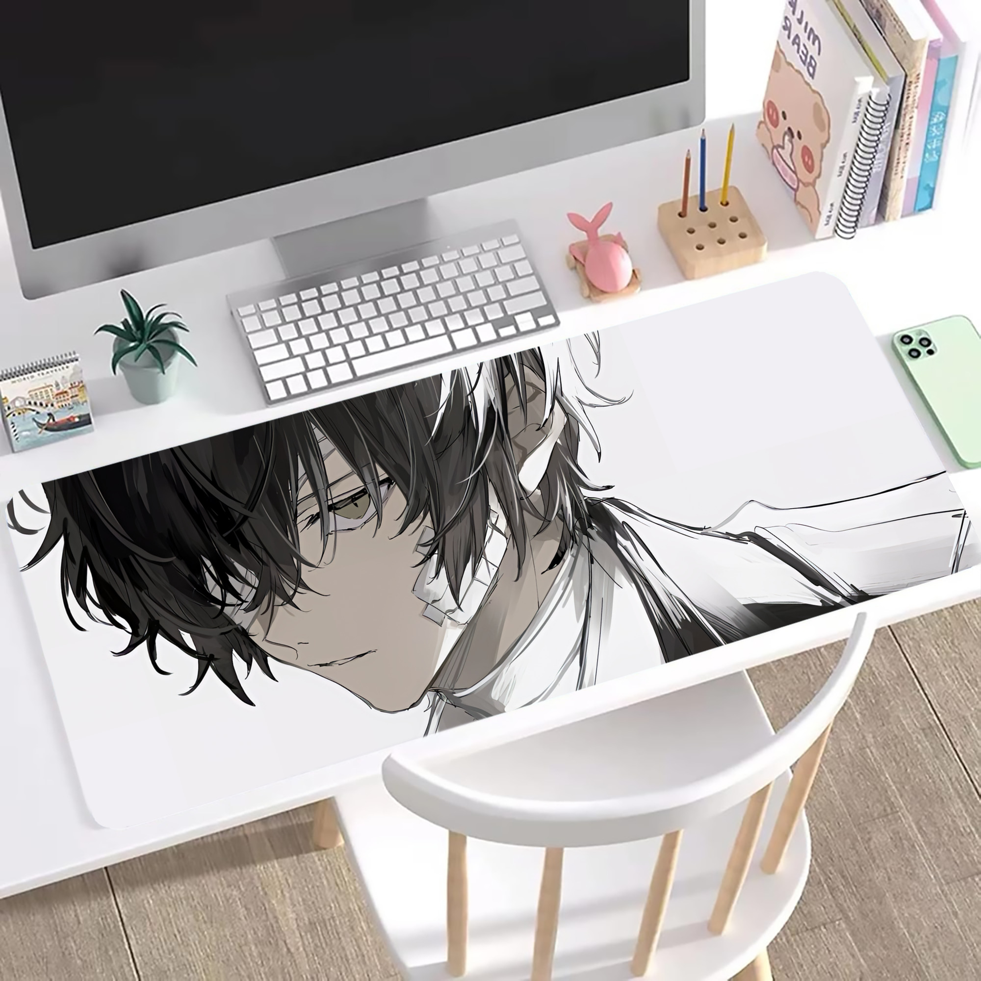（画像用） 文豪ストレイドッグス Bungo Stray Dogs ステッチ加工 大判デスクマット／滑り止めマウスパッド