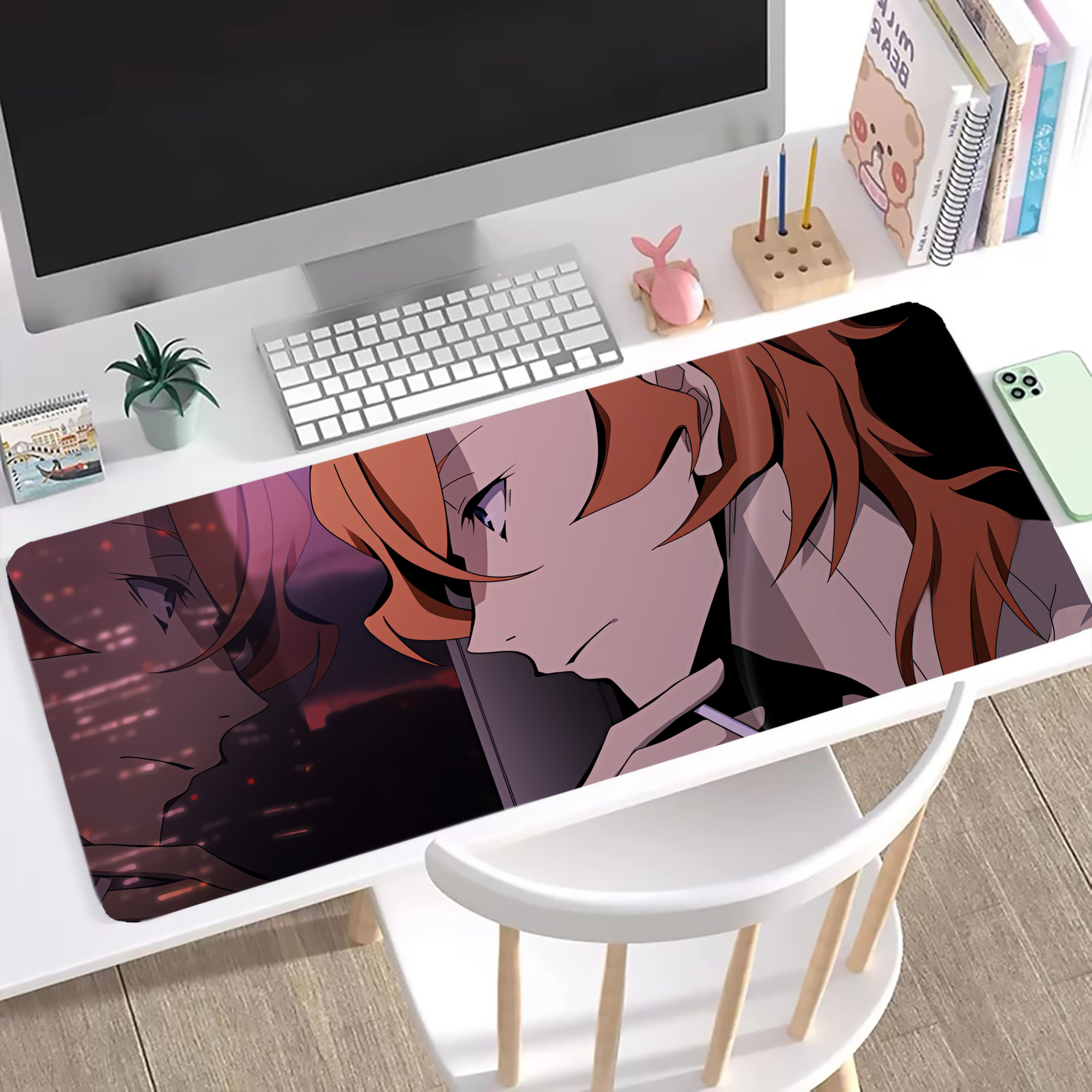 （画像用） 文豪ストレイドッグス Bungo Stray Dogs ステッチ加工 大判デスクマット／滑り止めマウスパッド