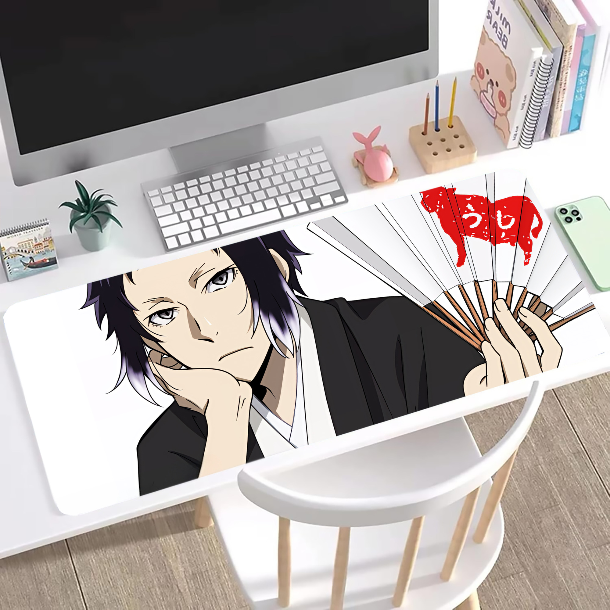 （画像用） 文豪ストレイドッグス Bungo Stray Dogs ステッチ加工 大判デスクマット／滑り止めマウスパッド