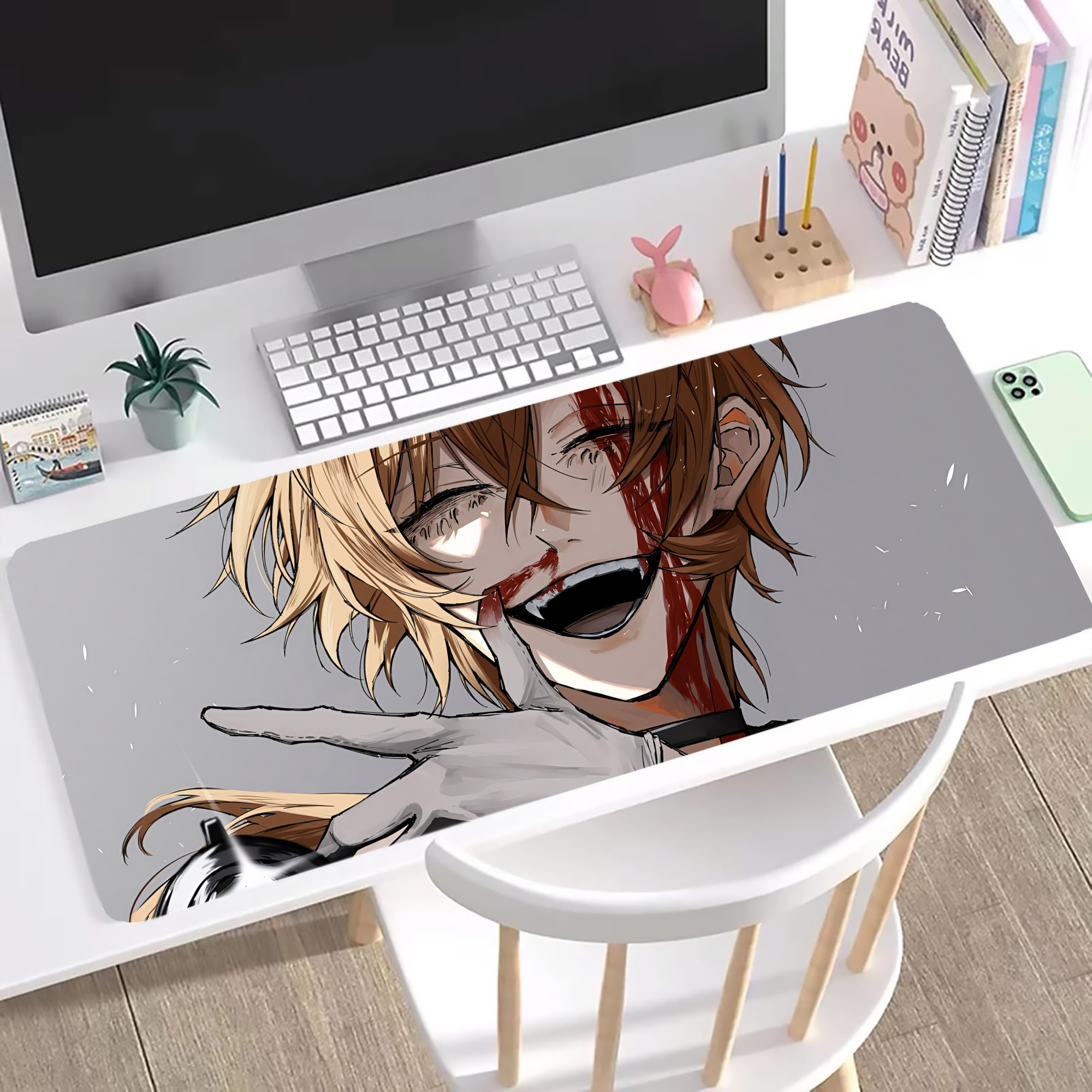 （画像用） 文豪ストレイドッグス Bungo Stray Dogs ステッチ加工 大判デスクマット／滑り止めマウスパッド
