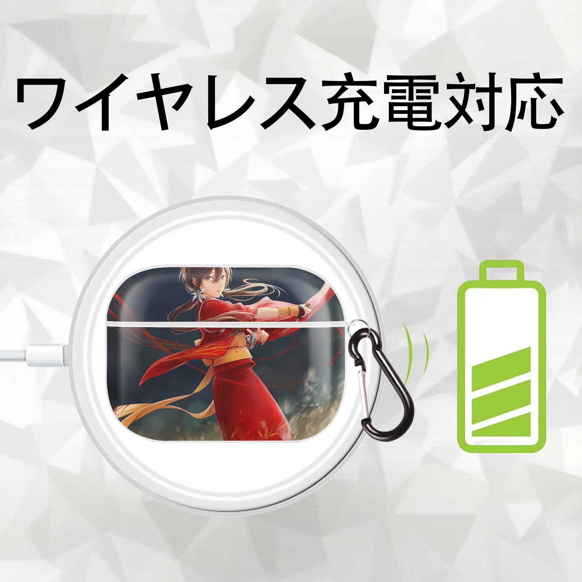 文豪ストレイドッグス Bungo Stray Dogs 【AirPods Pro用】ハードシェル保護ケース 耐衝撃・防指紋・カラビナ付き商品仕様