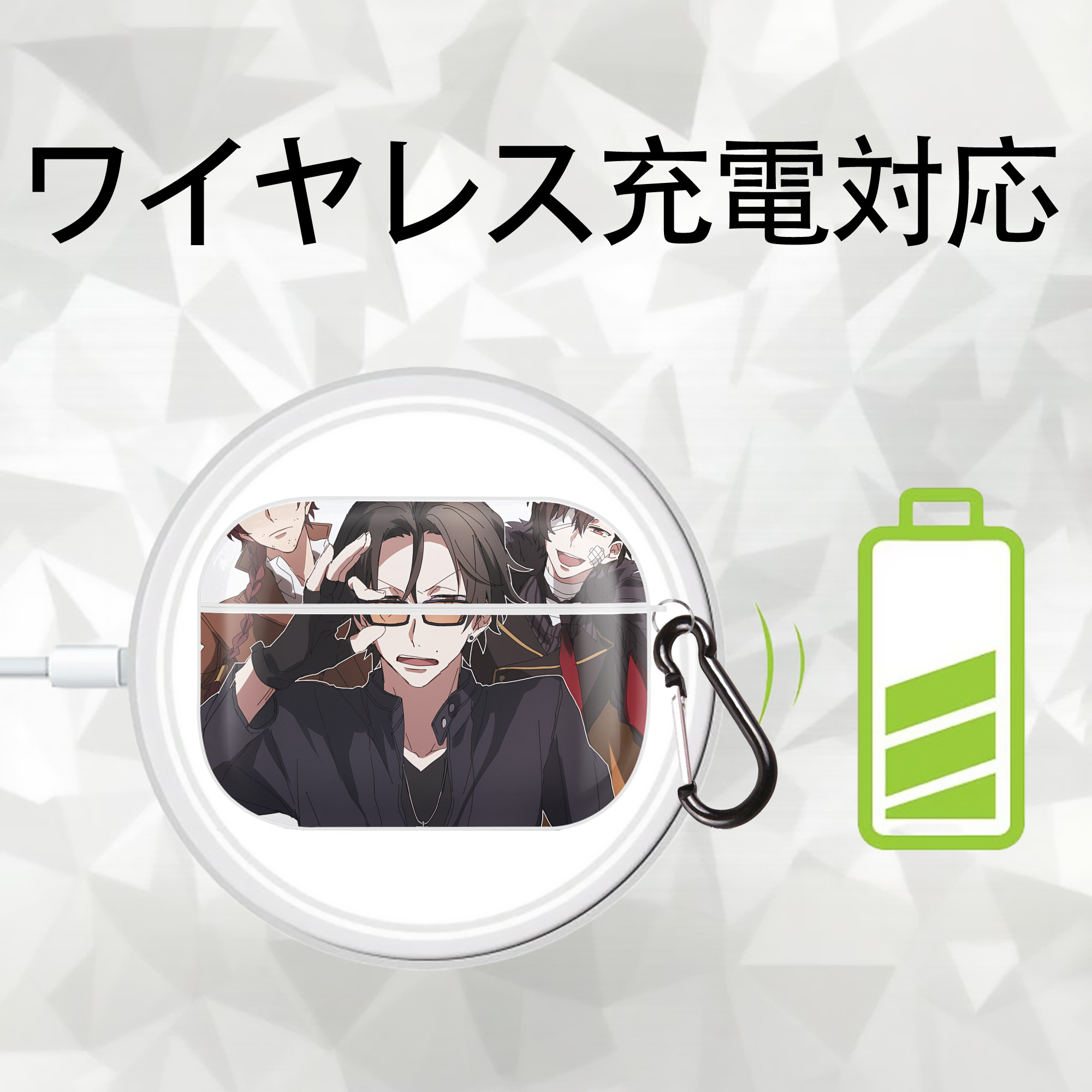 文豪ストレイドッグス Bungo Stray Dogs 【AirPods Pro用】ハードシェル保護ケース 耐衝撃・防指紋・カラビナ付き商品仕様