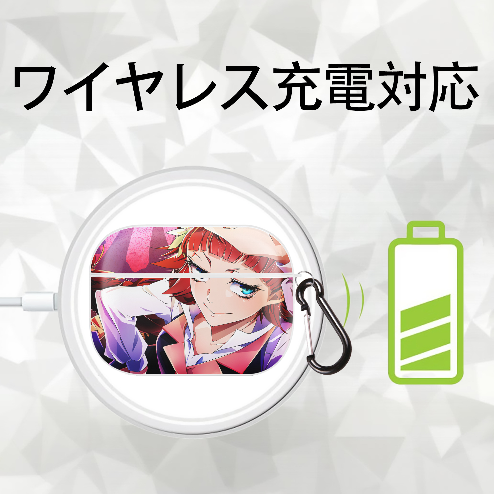 文豪ストレイドッグス Bungo Stray Dogs 【AirPods Pro用】ハードシェル保護ケース 耐衝撃・防指紋・カラビナ付き商品仕様