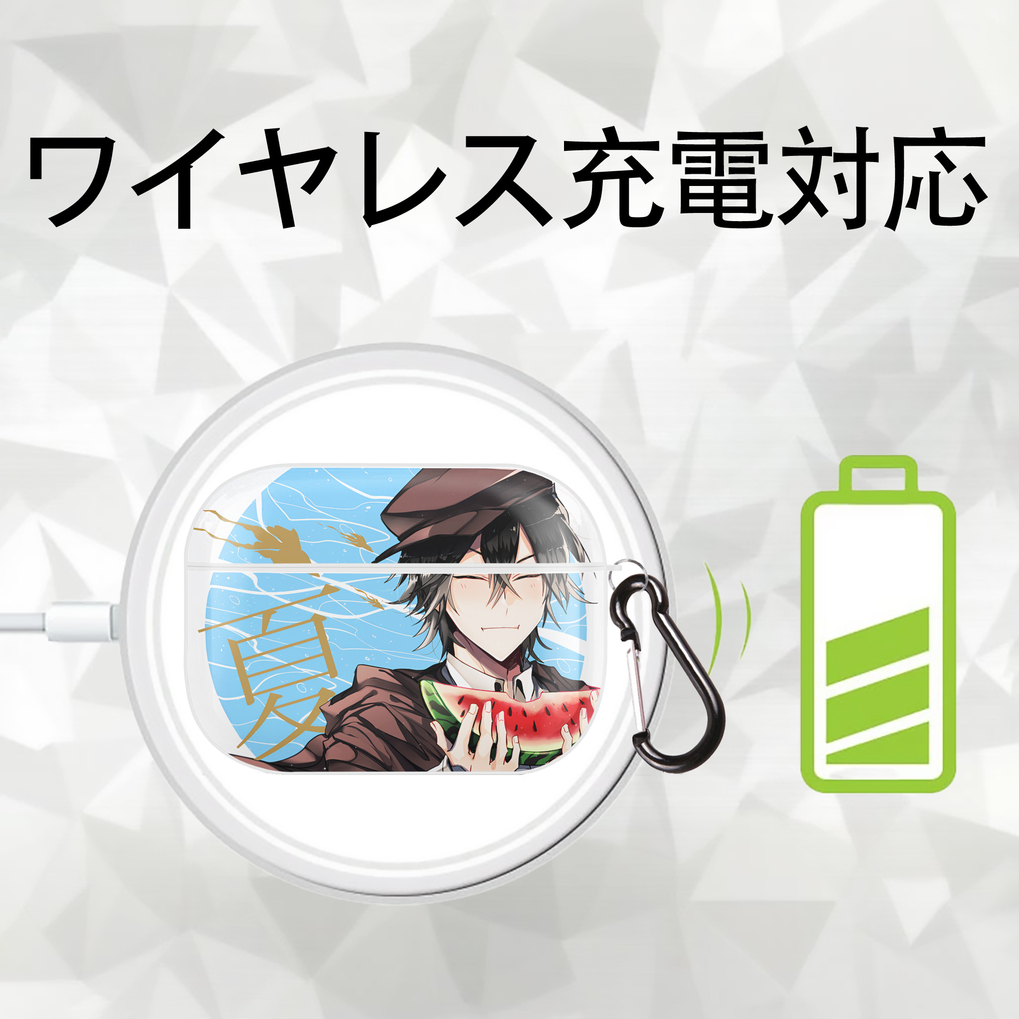 文豪ストレイドッグス Bungo Stray Dogs 【AirPods Pro用】ハードシェル保護ケース 耐衝撃・防指紋・カラビナ付き商品仕様