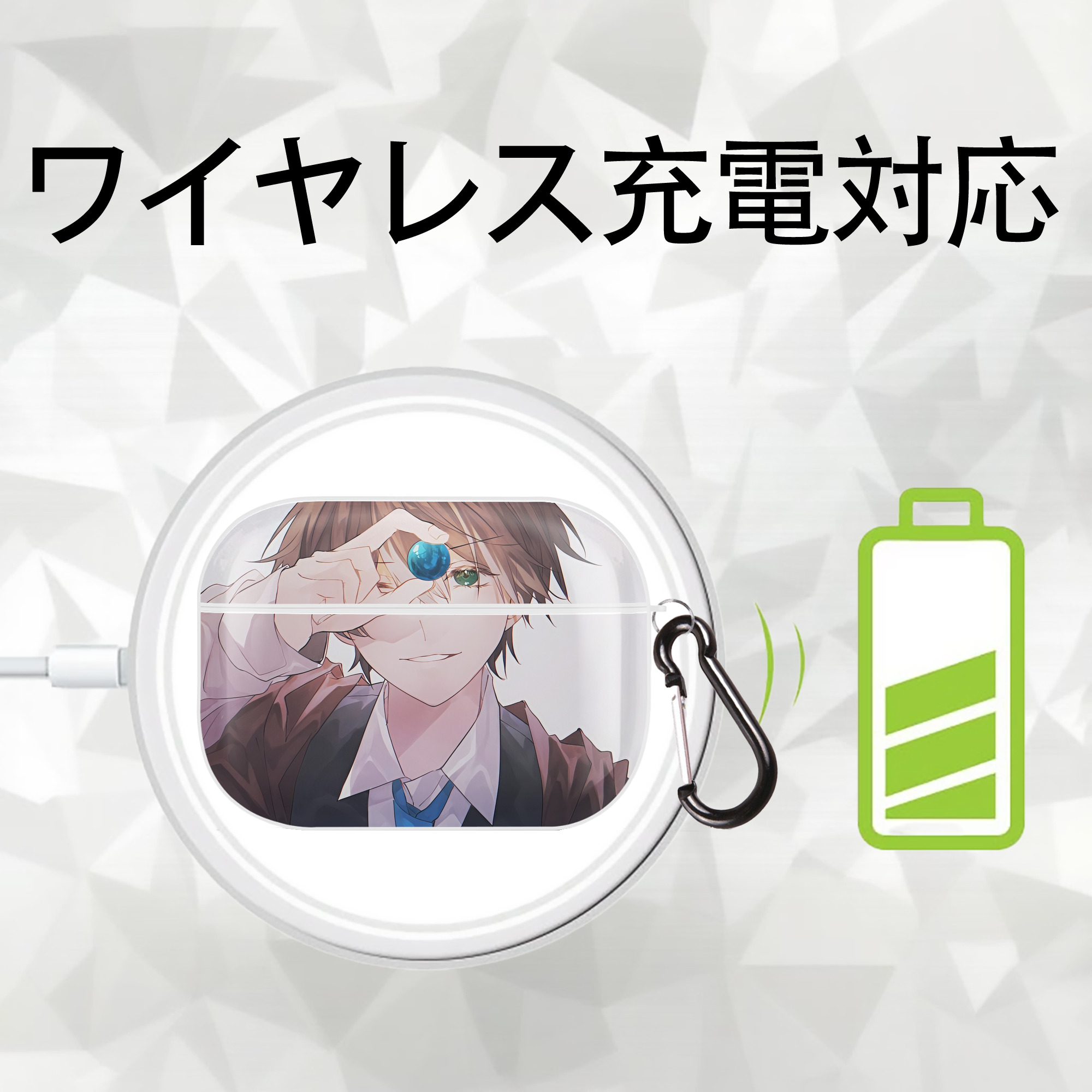 文豪ストレイドッグス Bungo Stray Dogs 【AirPods Pro用】ハードシェル保護ケース 耐衝撃・防指紋・カラビナ付き商品仕様