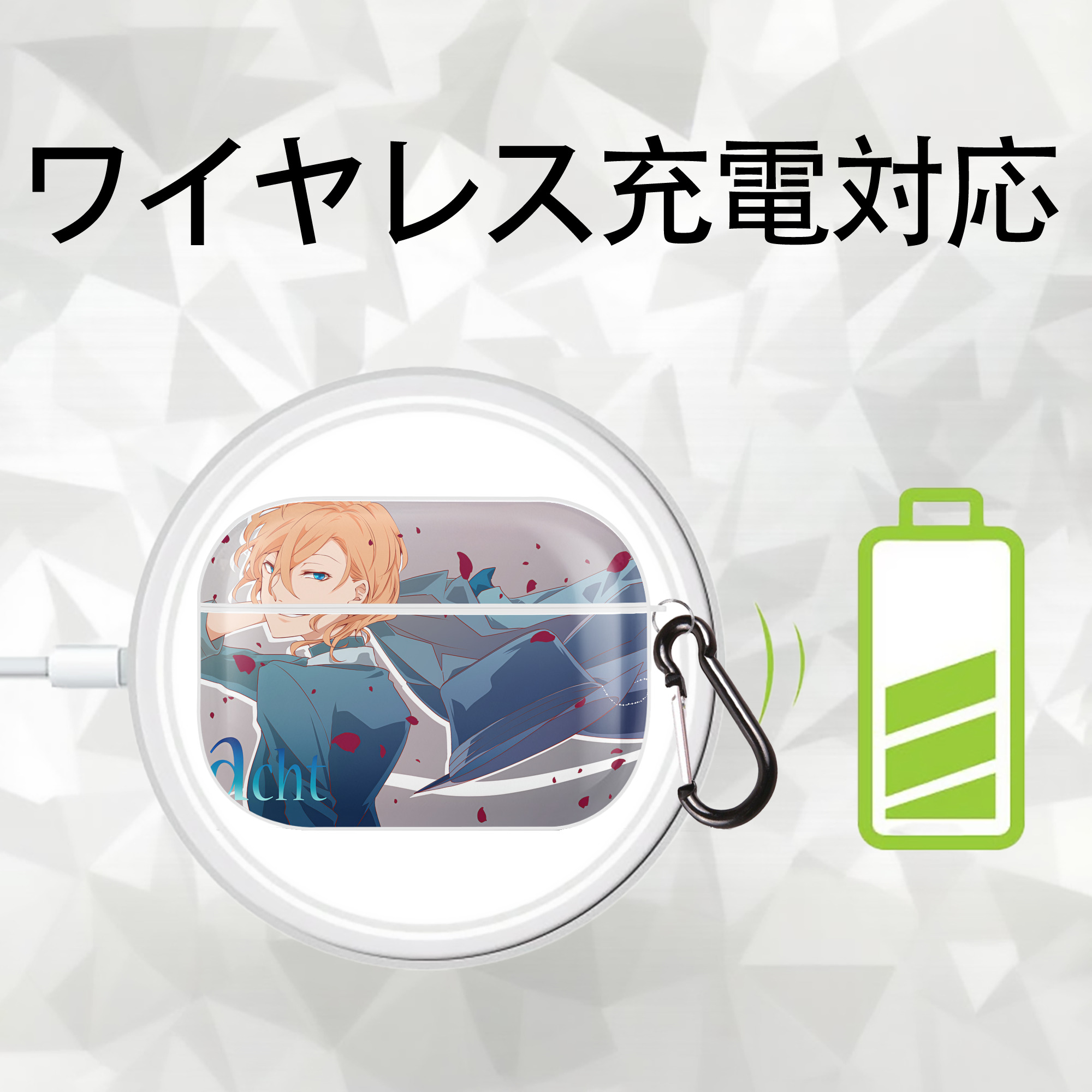 文豪ストレイドッグス Bungo Stray Dogs 【AirPods Pro用】ハードシェル保護ケース 耐衝撃・防指紋・カラビナ付き商品仕様
