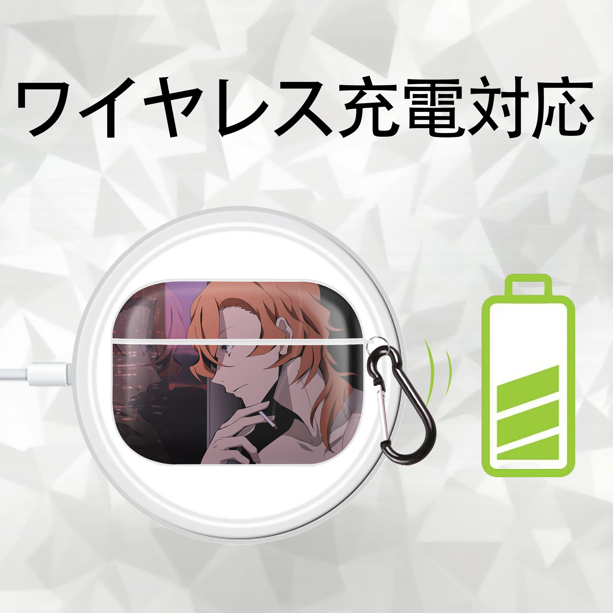 文豪ストレイドッグス Bungo Stray Dogs 【AirPods Pro用】ハードシェル保護ケース 耐衝撃・防指紋・カラビナ付き商品仕様