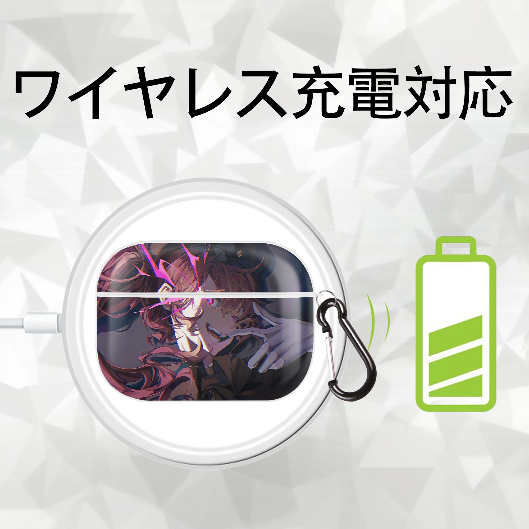 文豪ストレイドッグス Bungo Stray Dogs 【AirPods Pro用】ハードシェル保護ケース 耐衝撃・防指紋・カラビナ付き商品仕様