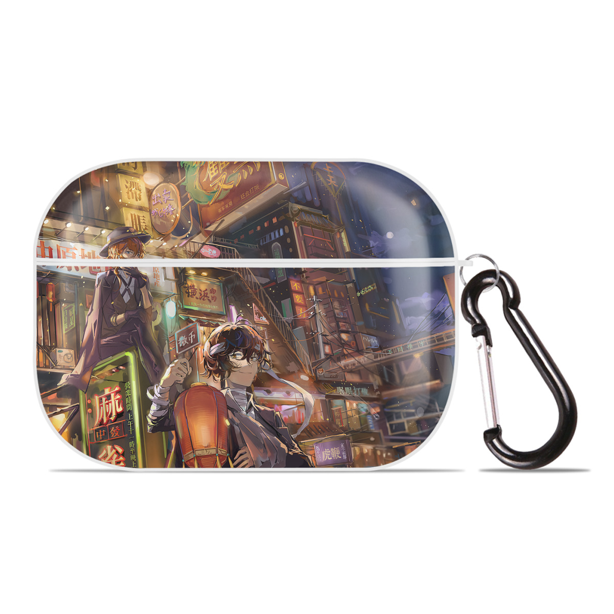 （画像用） 文豪ストレイドッグス Bungo Stray Dogs 【AirPods Pro用】ハードシェル保護ケース 耐衝撃・防指紋・カラビナ付き商品仕様