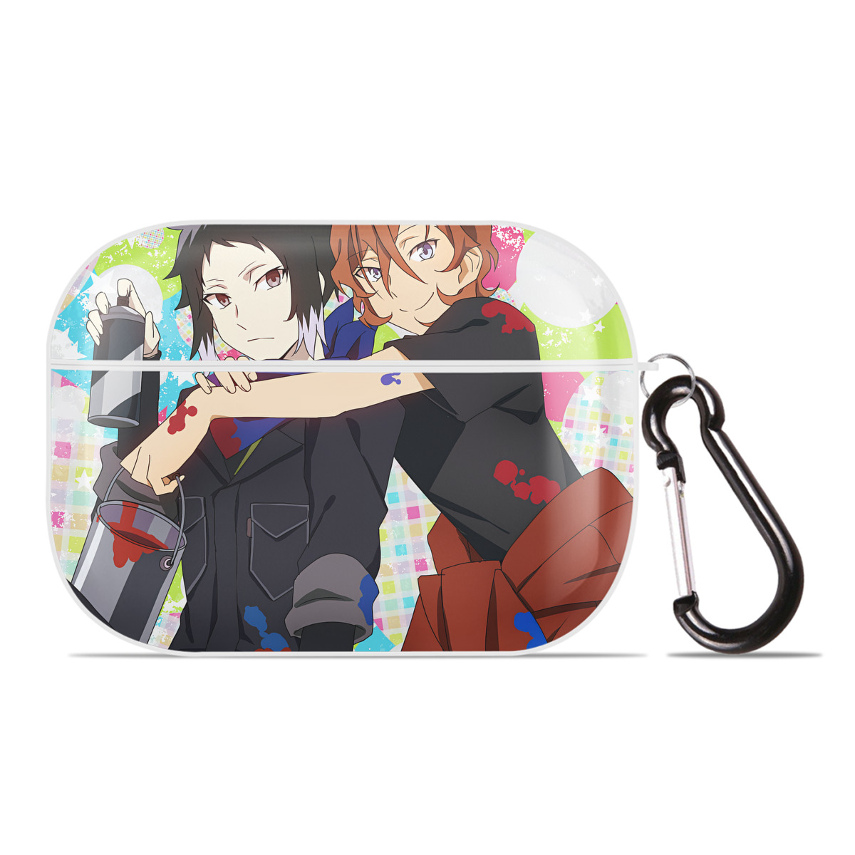 （画像用） 文豪ストレイドッグス Bungo Stray Dogs 【AirPods Pro用】ハードシェル保護ケース 耐衝撃・防指紋・カラビナ付き商品仕様