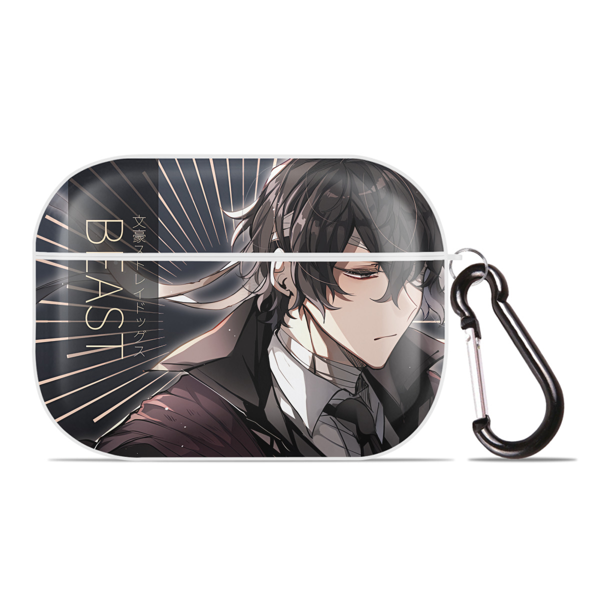（画像用） 文豪ストレイドッグス Bungo Stray Dogs 【AirPods Pro用】ハードシェル保護ケース 耐衝撃・防指紋・カラビナ付き商品仕様