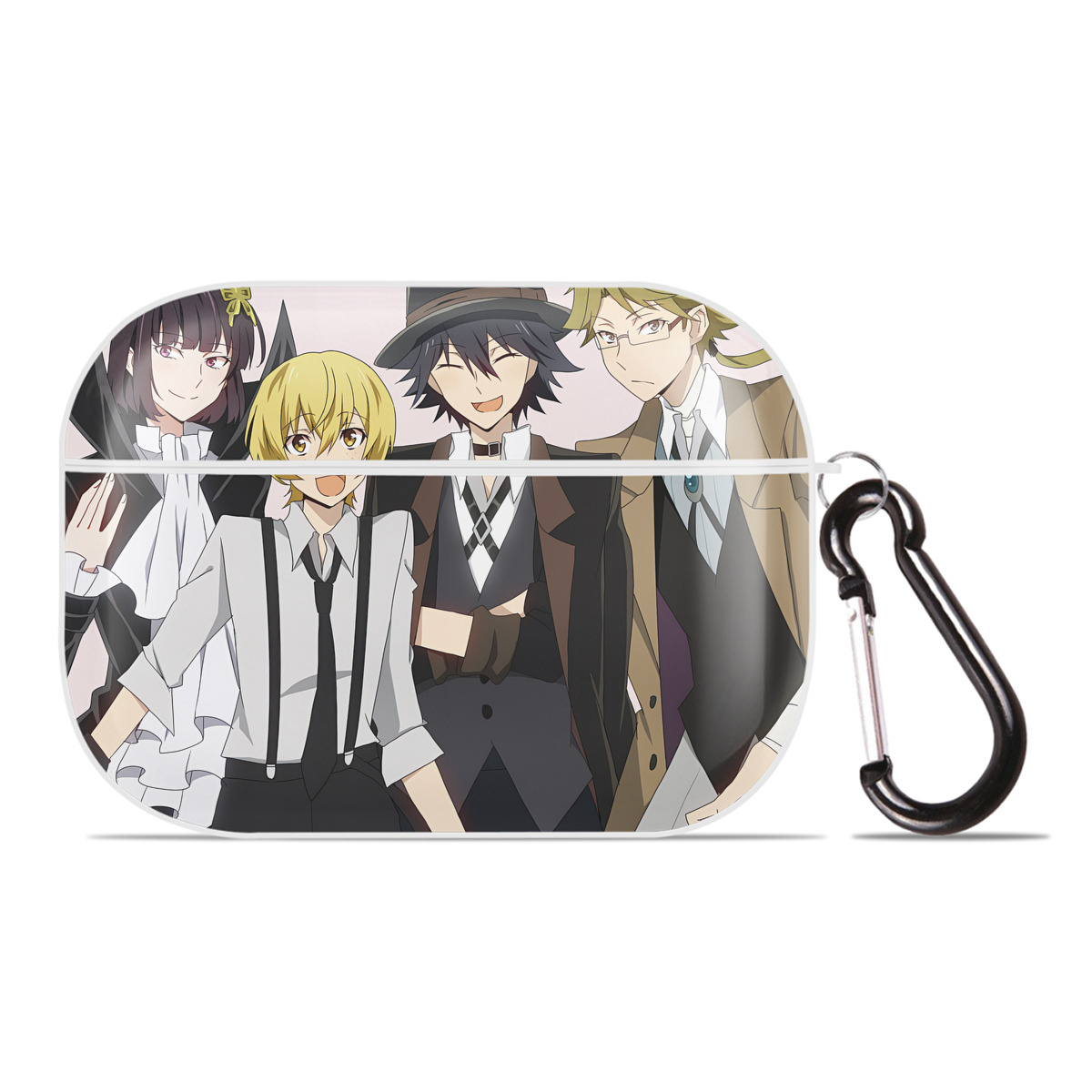 （画像用） 文豪ストレイドッグス Bungo Stray Dogs 【AirPods Pro用】ハードシェル保護ケース 耐衝撃・防指紋・カラビナ付き商品仕様