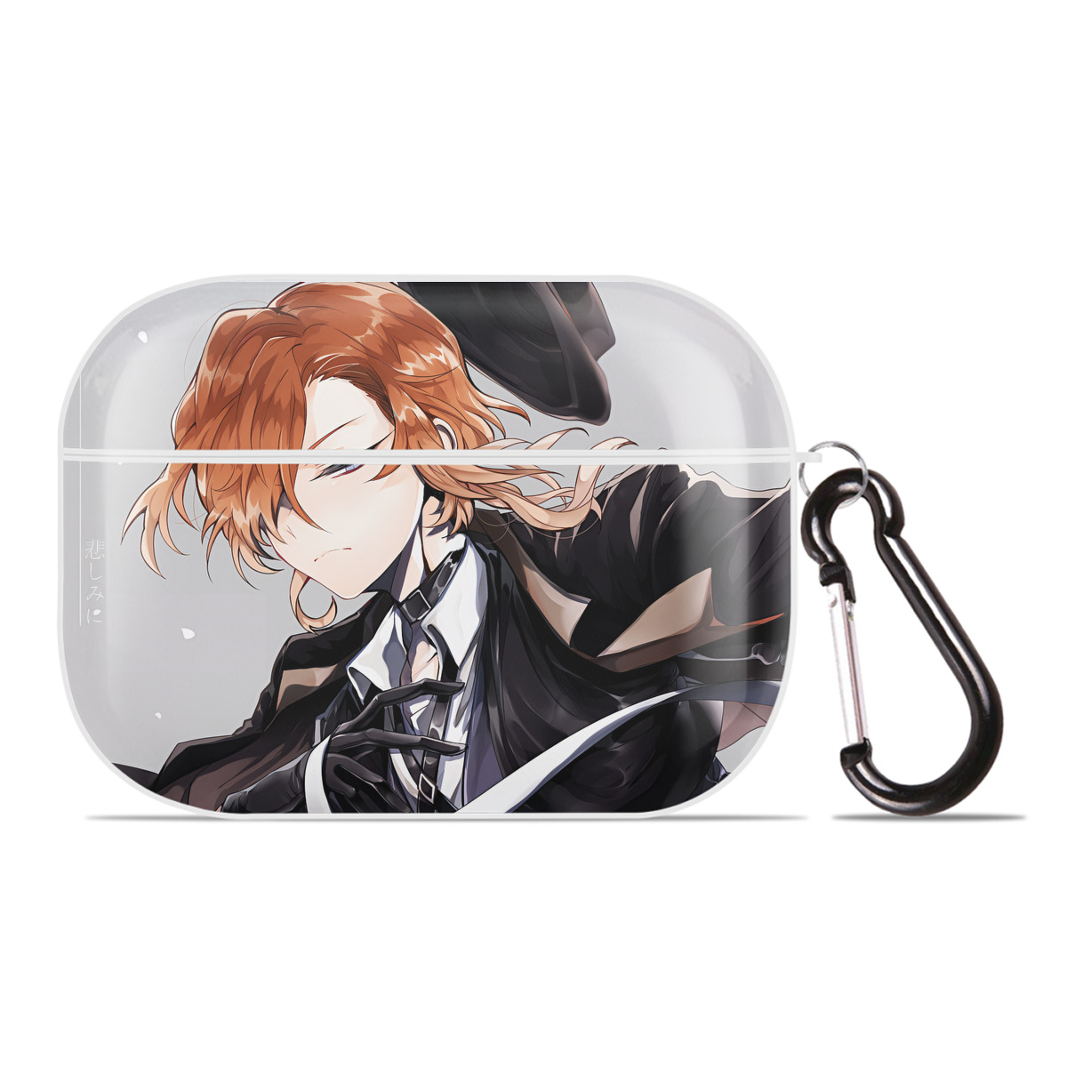（画像用） 文豪ストレイドッグス Bungo Stray Dogs 【AirPods Pro用】ハードシェル保護ケース 耐衝撃・防指紋・カラビナ付き商品仕様