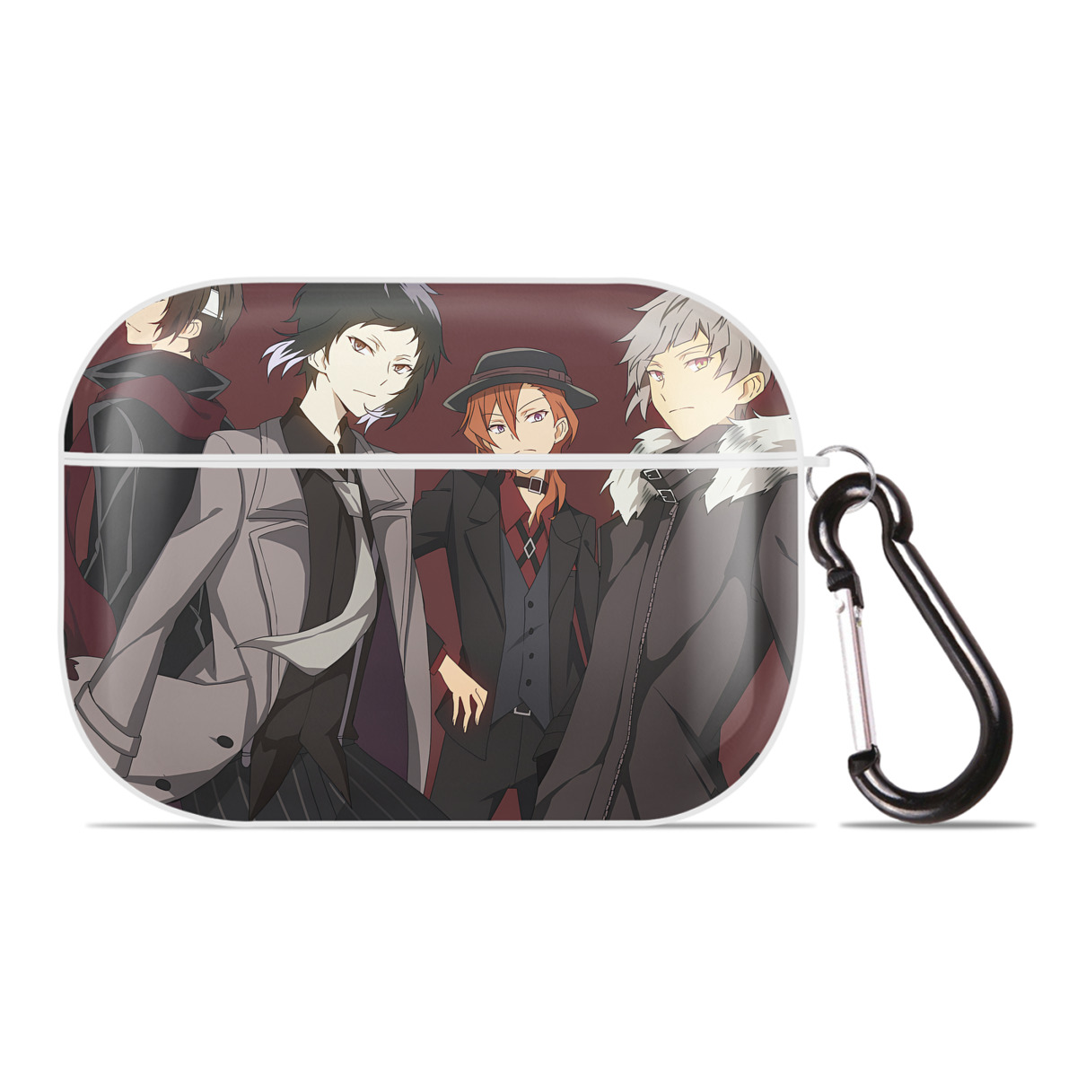 （画像用） 文豪ストレイドッグス Bungo Stray Dogs 【AirPods Pro用】ハードシェル保護ケース 耐衝撃・防指紋・カラビナ付き商品仕様