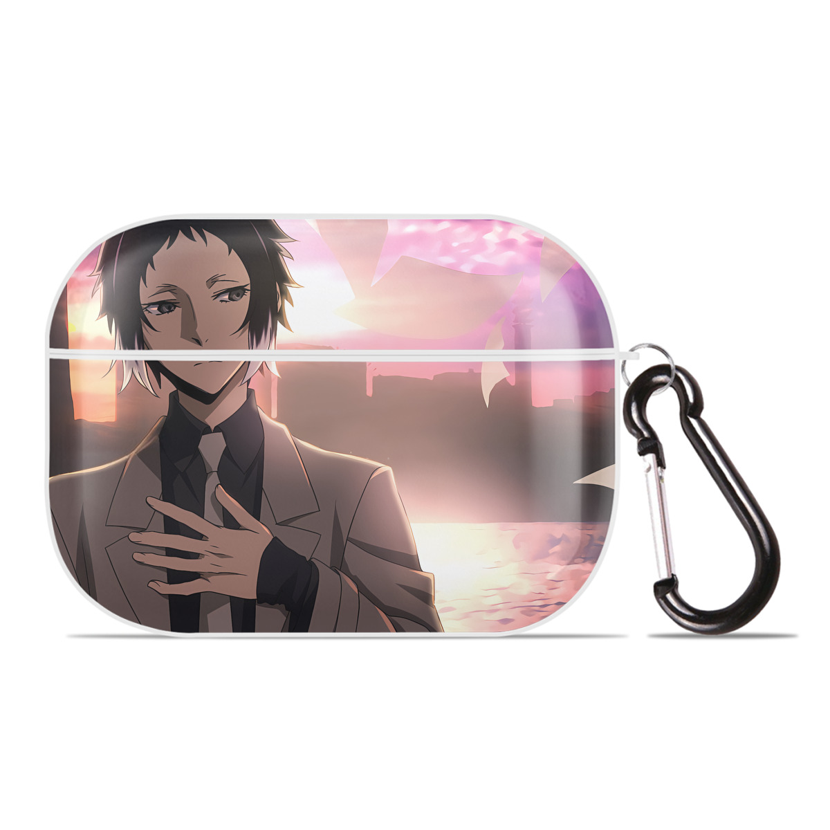 （画像用） 文豪ストレイドッグス Bungo Stray Dogs 【AirPods Pro用】ハードシェル保護ケース 耐衝撃・防指紋・カラビナ付き商品仕様