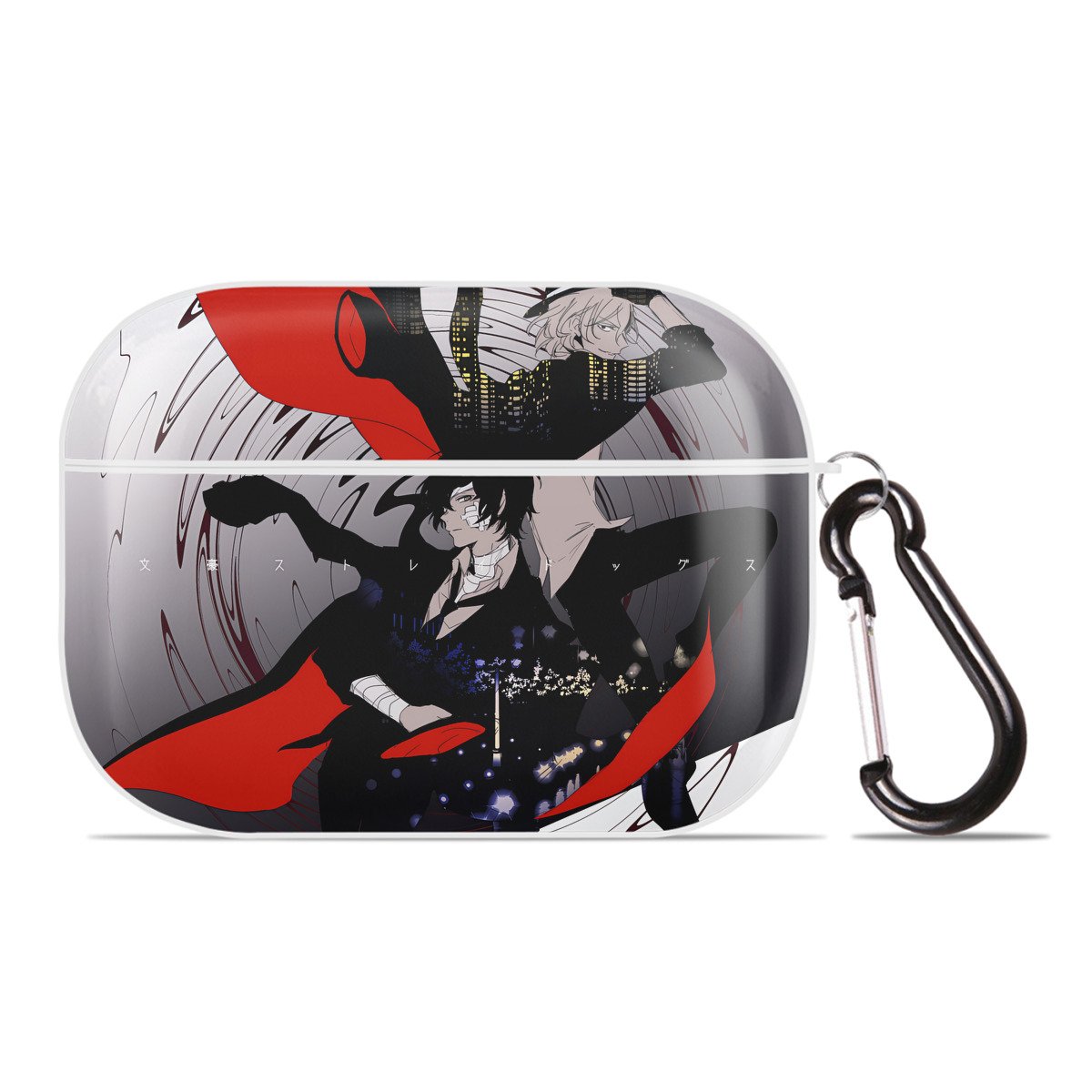 （画像用） 文豪ストレイドッグス Bungo Stray Dogs 【AirPods Pro用】ハードシェル保護ケース 耐衝撃・防指紋・カラビナ付き商品仕様