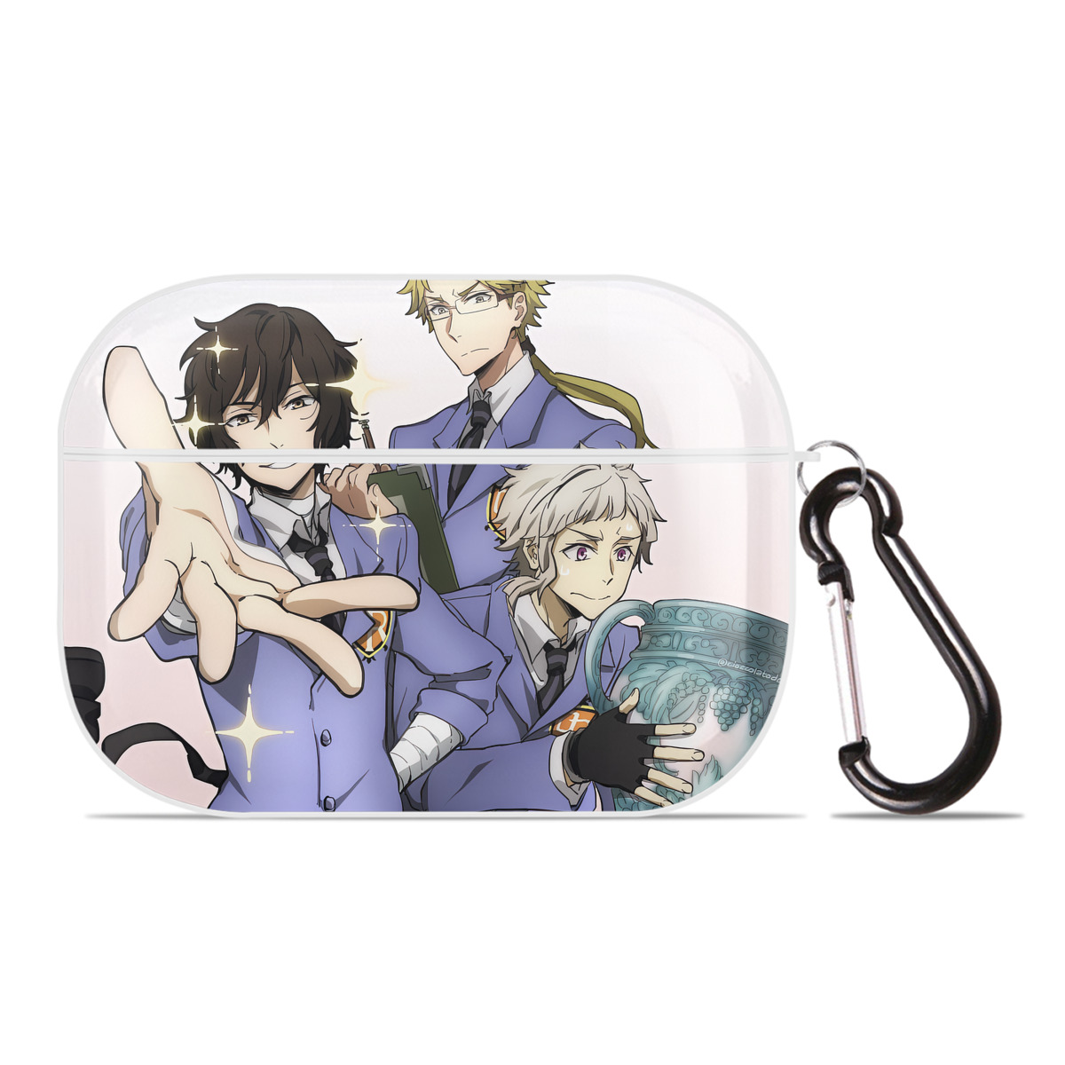 （画像用） 文豪ストレイドッグス Bungo Stray Dogs 【AirPods Pro用】ハードシェル保護ケース 耐衝撃・防指紋・カラビナ付き商品仕様