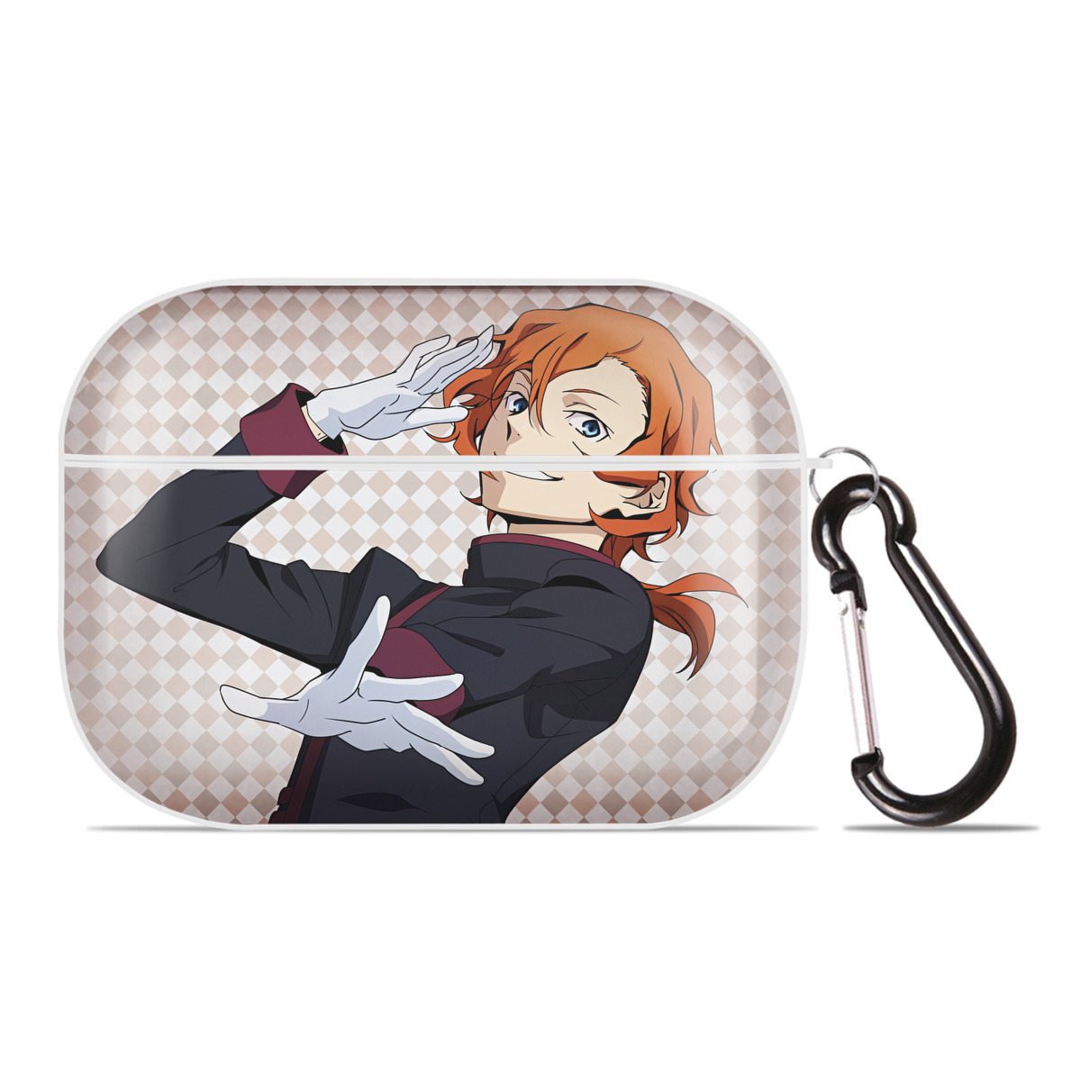 （画像用） 文豪ストレイドッグス Bungo Stray Dogs 【AirPods Pro用】ハードシェル保護ケース 耐衝撃・防指紋・カラビナ付き商品仕様
