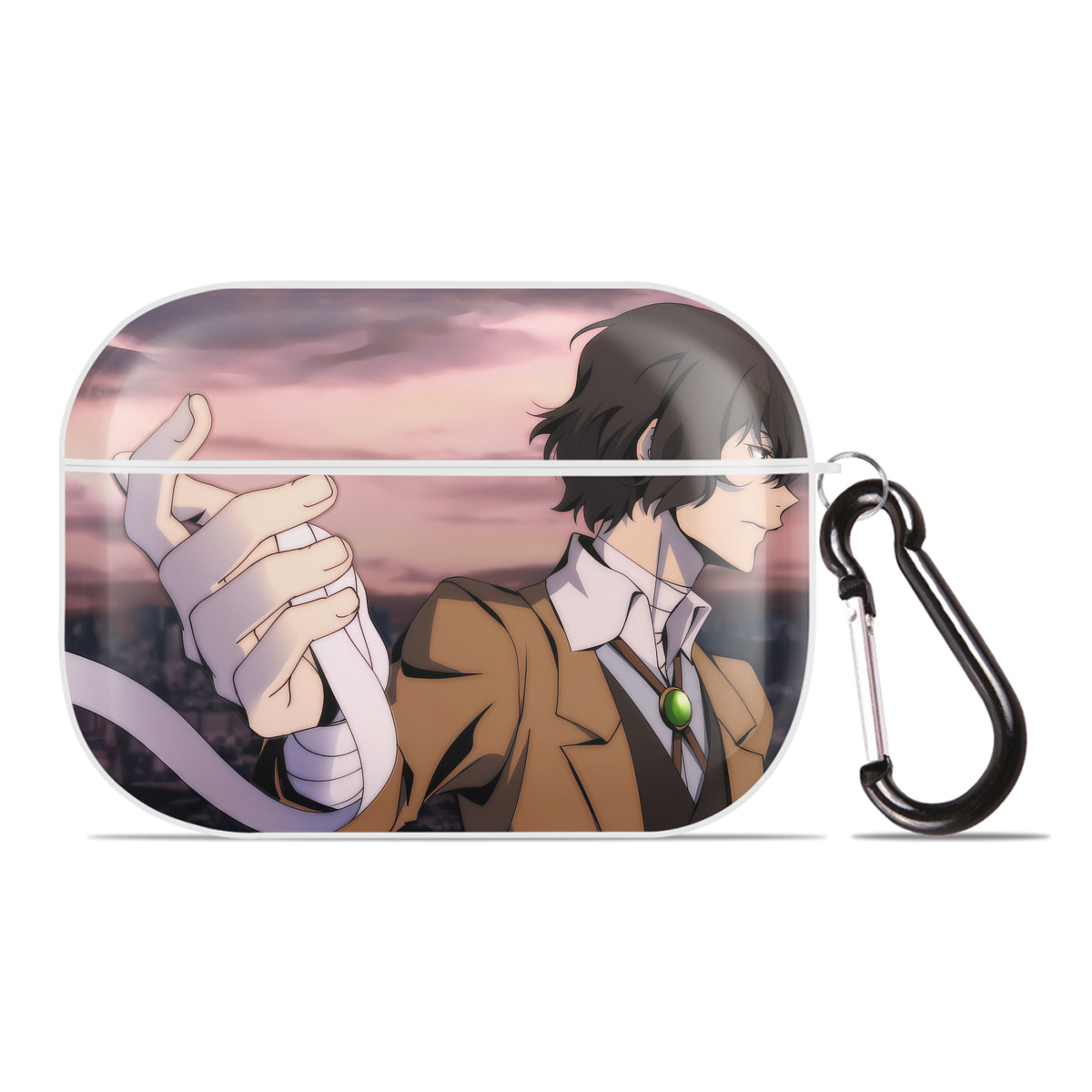 （画像用） 文豪ストレイドッグス Bungo Stray Dogs 【AirPods Pro用】ハードシェル保護ケース 耐衝撃・防指紋・カラビナ付き商品仕様