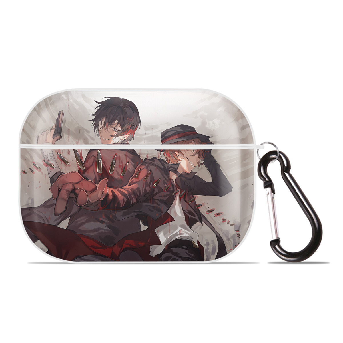 （画像用） 文豪ストレイドッグス Bungo Stray Dogs 【AirPods Pro用】ハードシェル保護ケース 耐衝撃・防指紋・カラビナ付き商品仕様
