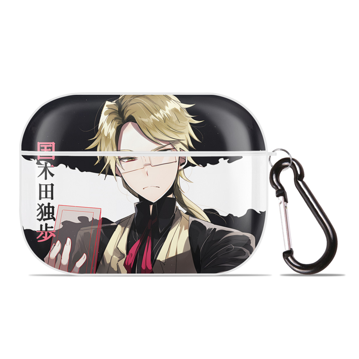 （画像用） 文豪ストレイドッグス Bungo Stray Dogs 【AirPods Pro用】ハードシェル保護ケース 耐衝撃・防指紋・カラビナ付き商品仕様