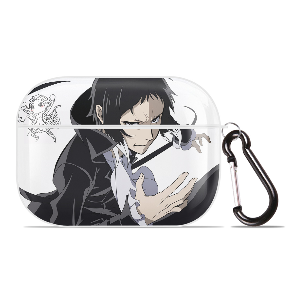 （画像用） 文豪ストレイドッグス Bungo Stray Dogs 【AirPods Pro用】ハードシェル保護ケース 耐衝撃・防指紋・カラビナ付き商品仕様