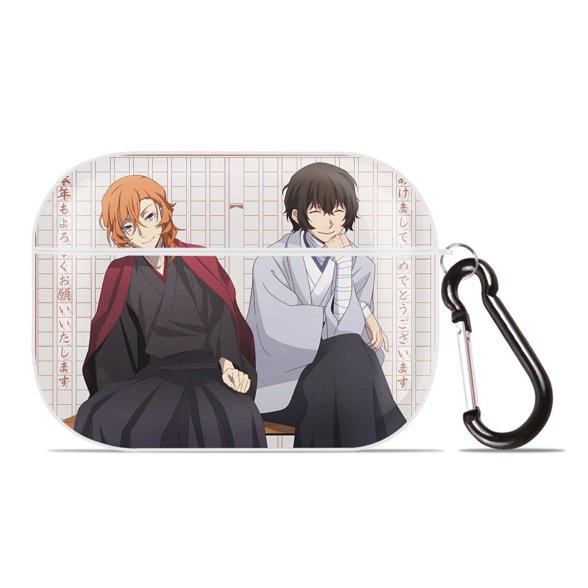 （画像用） 文豪ストレイドッグス Bungo Stray Dogs 【AirPods Pro用】ハードシェル保護ケース 耐衝撃・防指紋・カラビナ付き商品仕様