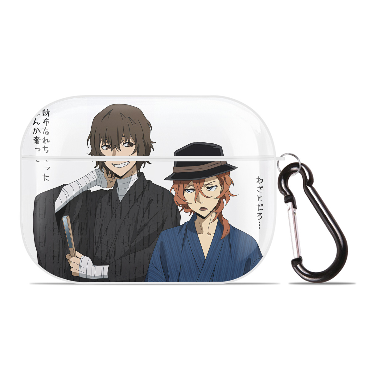 （画像用） 文豪ストレイドッグス Bungo Stray Dogs 【AirPods Pro用】ハードシェル保護ケース 耐衝撃・防指紋・カラビナ付き商品仕様