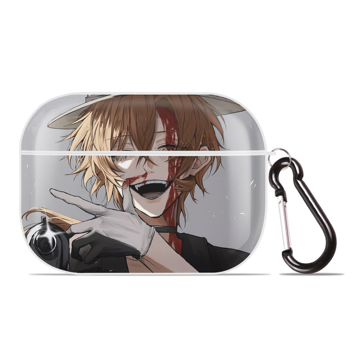 （画像用） 文豪ストレイドッグス Bungo Stray Dogs 【AirPods Pro用】ハードシェル保護ケース 耐衝撃・防指紋・カラビナ付き商品仕様