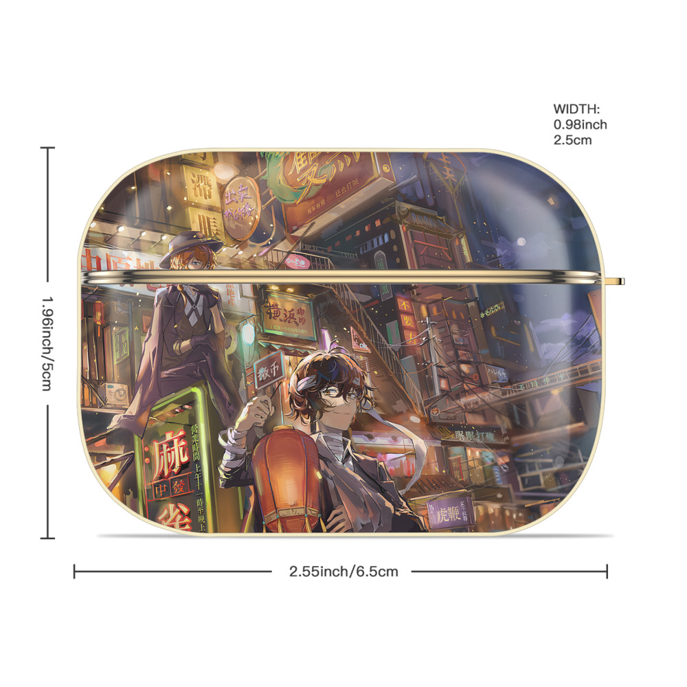 文豪ストレイドッグス Bungo Stray Dogs 【AirPods Pro用】ハードシェル保護ケース｜耐衝撃・防指紋・カラビナ付き商品仕様