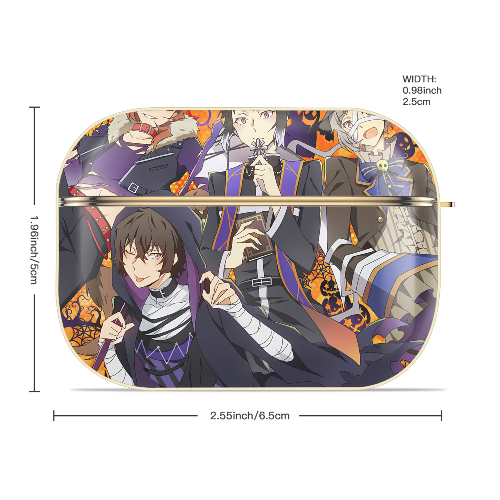 文豪ストレイドッグス Bungo Stray Dogs 【AirPods Pro用】ハードシェル保護ケース｜耐衝撃・防指紋・カラビナ付き商品仕様