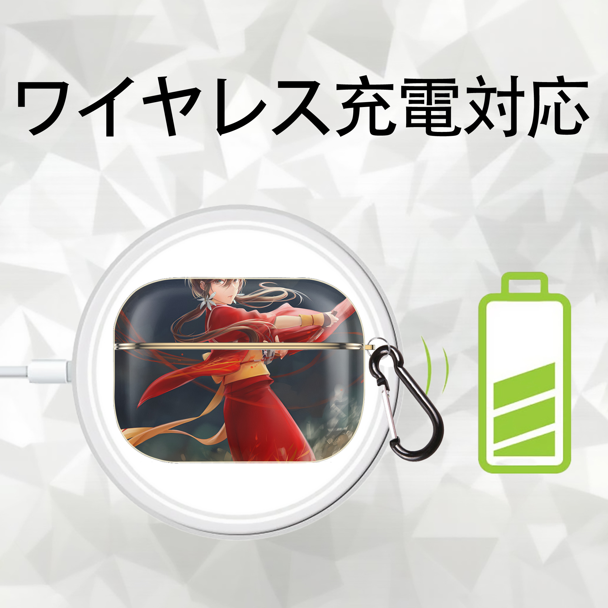 文豪ストレイドッグス Bungo Stray Dogs 【AirPods Pro用】ハードシェル保護ケース｜耐衝撃・防指紋・カラビナ付き商品仕様